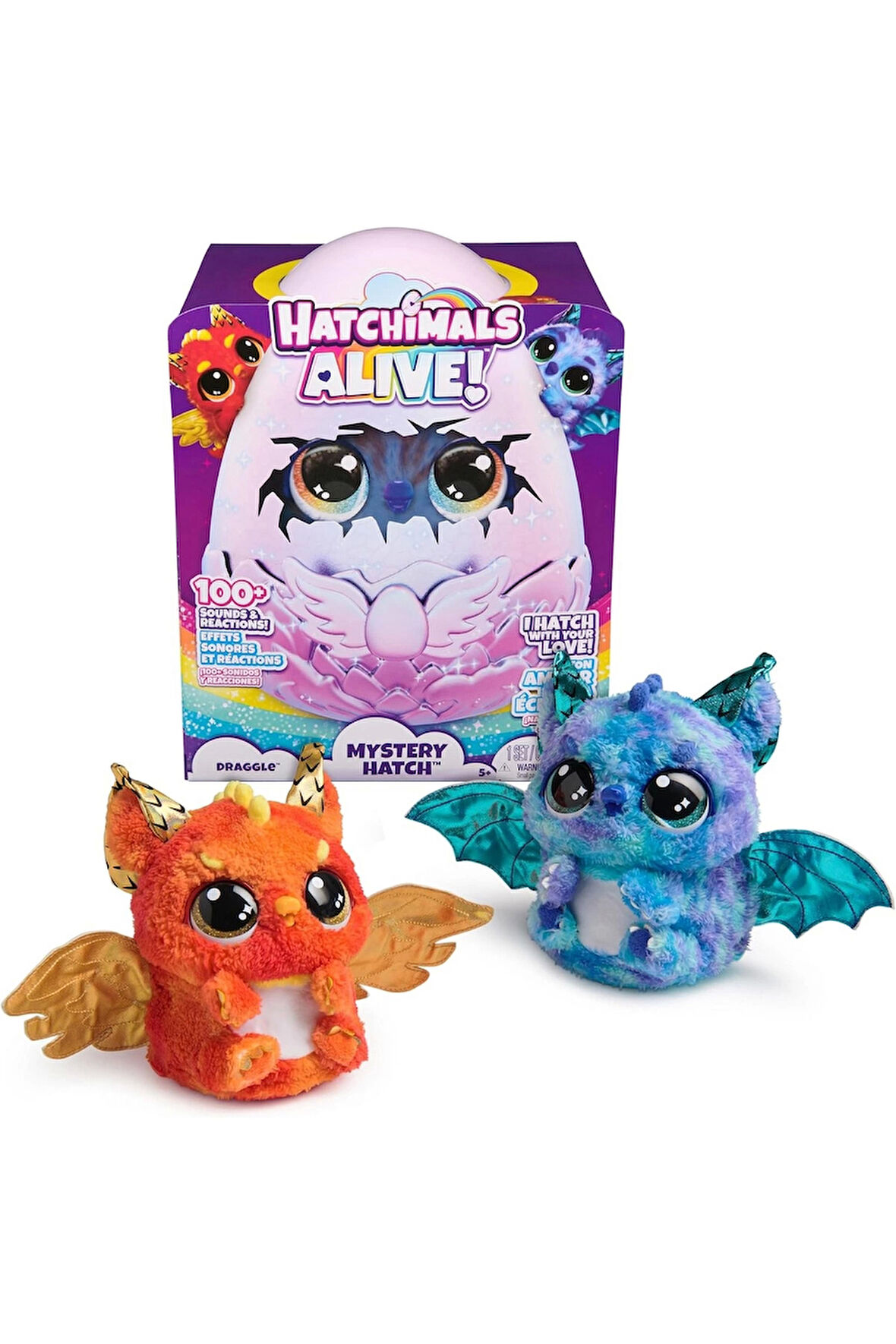 Kız Çocuk Oyuncak Erkek Çocuk Oyuncak Hatchimals Peluş Simli Draggle Eğitici Oyuncaklar
