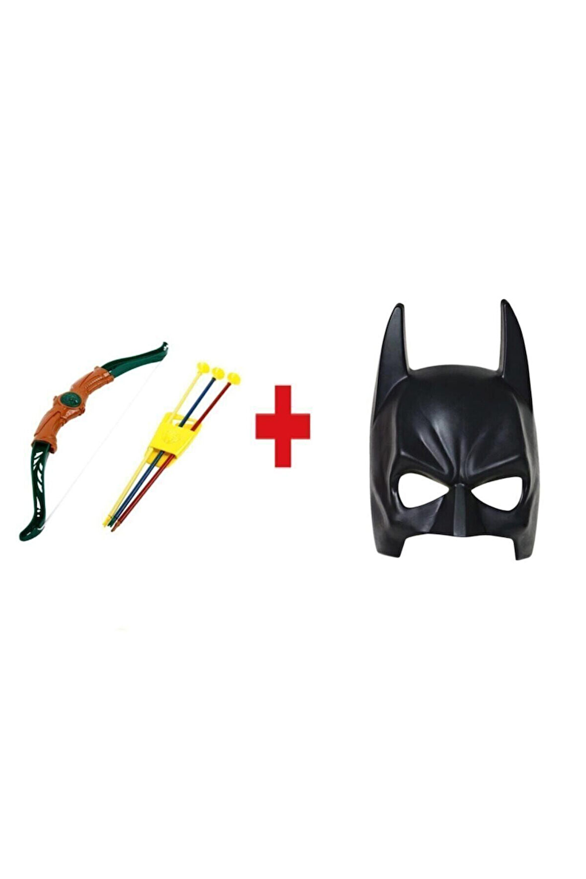 Eğitici Öğretici Çocuk Oyuncaklar Ok Yay Vantuz Fırlatan Oyuncak Seti Ve Batman Maskesi