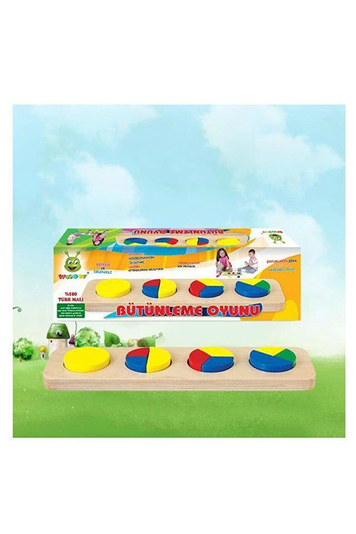 Kız Çocuk Oyuncak Erkek Çocuk Oyuncak 007KR WOODOY BEŞLİ GEOMETRİK ŞEKİLLER Eğitici Oyuncaklar