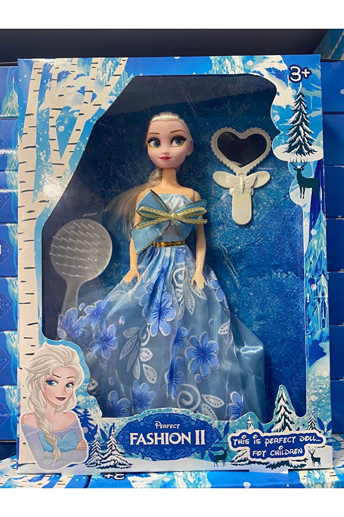 Eğitici Öğretici Çocuk Oyuncaklar Karlar Ülkesi Elsa Kutulu Aksesuarlı 25Cm