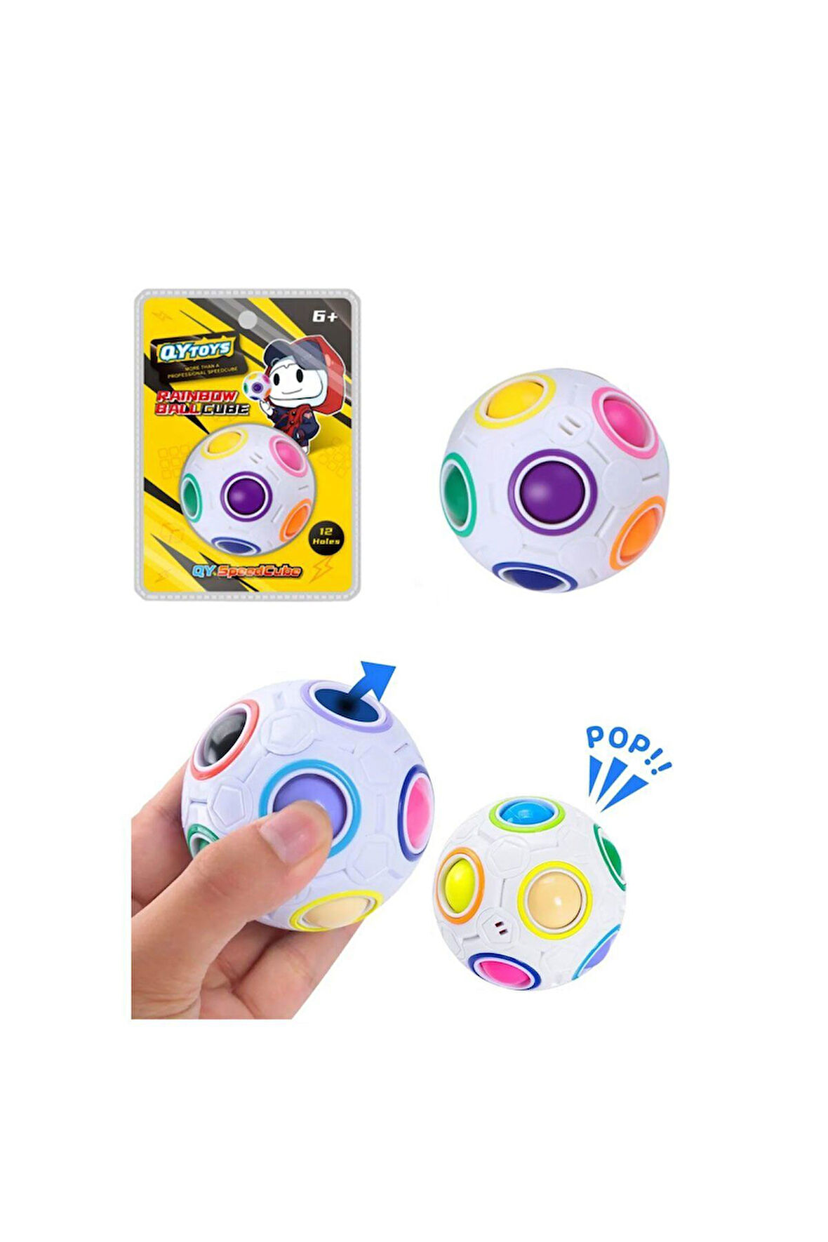 Kız Çocuk Oyuncak Erkek Çocuk Oyuncak EQY949 QY Rainbow Ball Küp -Başeltoys Eğitici Oyuncaklar