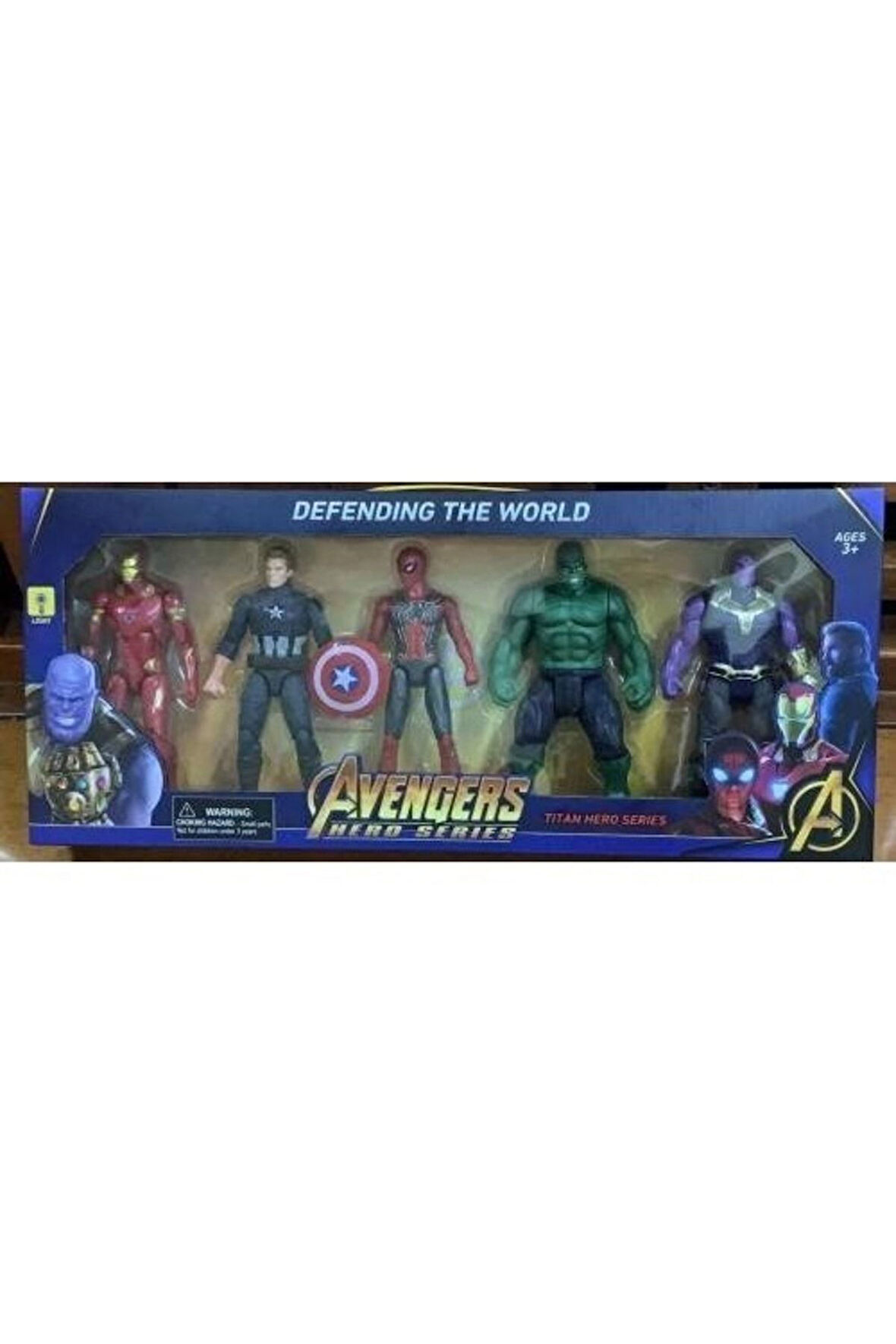 Avenger Oyuncak Kahramanlar Set Endgame Thanos Hulk Örümcek Adam 5'li Figür