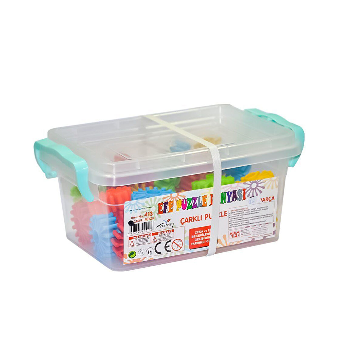 Eğlenceli Oyuncak 413 Çarklı Puzzle 35 Parça -Efetoys Kız Erkek Çocuk Eğitici