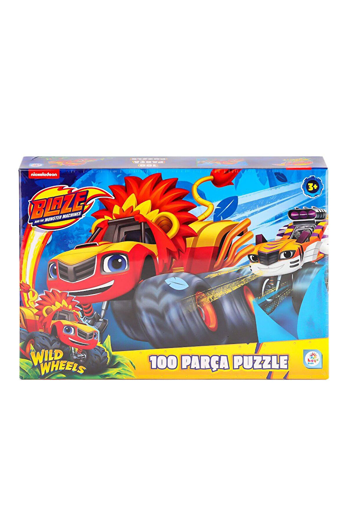 Kız Çocuk Oyuncak Erkek Çocuk Oyuncak BL0048 Blaze Monster Machines 100 Parça Puzzle Eğitici Oyuncak