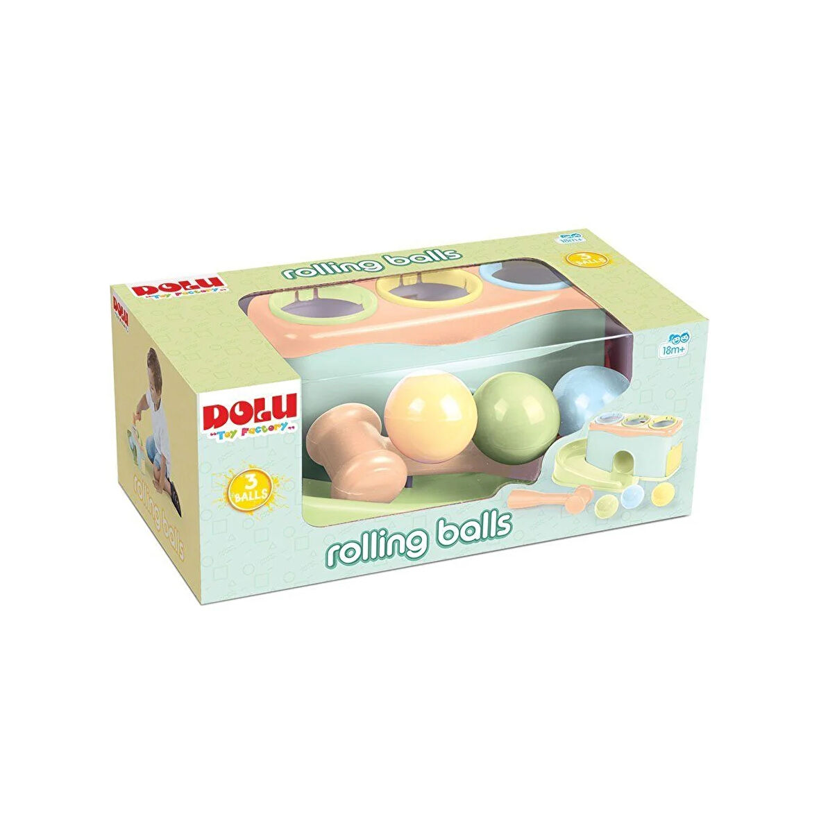 Kız Erkek Çocuk Oyuncak 5164 Eğitici Top Yuvarlama Blokları XL -Dolu Oyuncak Kız Erkek Çocuk Eğitici Eği