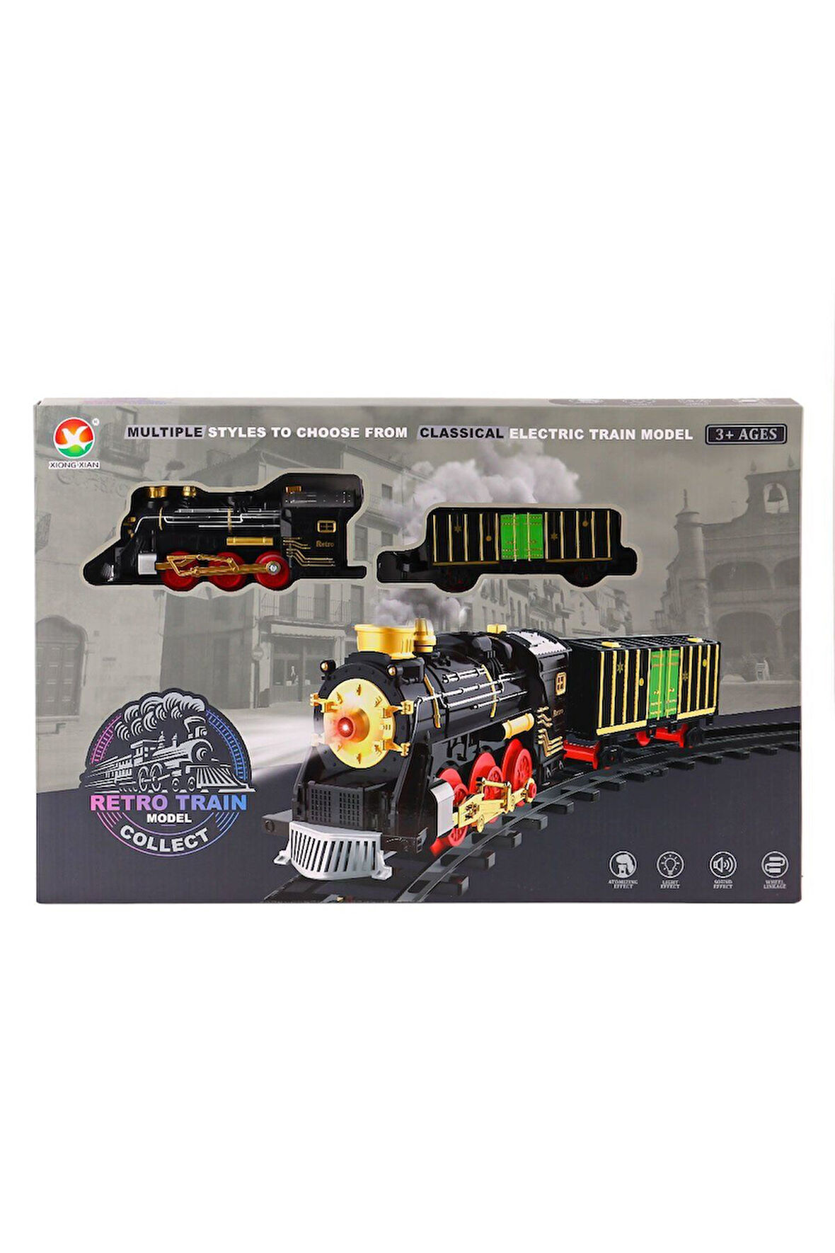 Kız Çocuk Oyuncak Erkek Çocuk Oyuncak 699-69A Sesli Işıklı Şarjlı Dumanlı Tren Seti Eğitici Oyuncakl