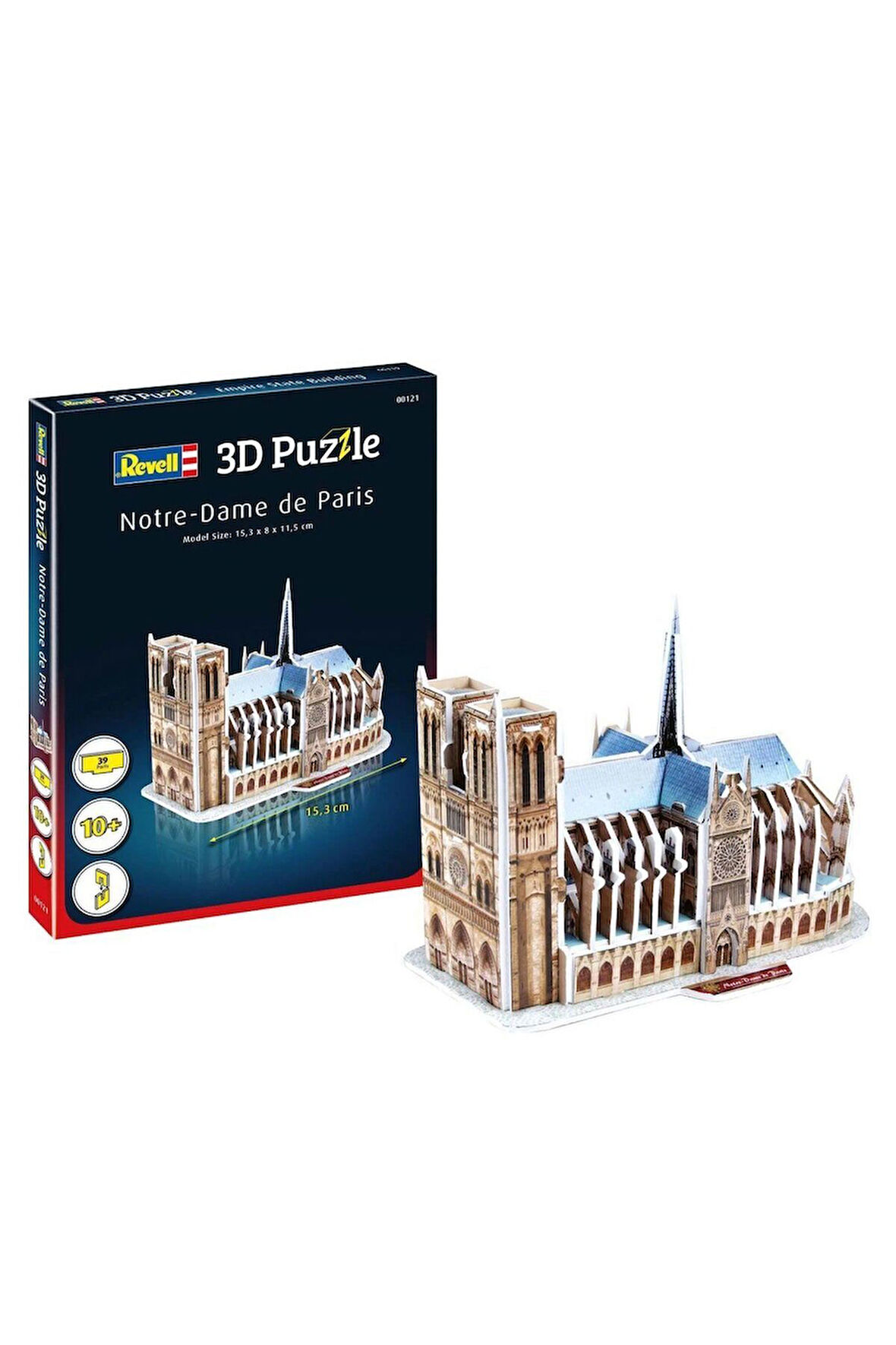 Kız Çocuk Oyuncak Erkek Çocuk Oyuncak 00121 Revell 3D Puzzle Notre Dame Katedrali 39 parça Eğitici O