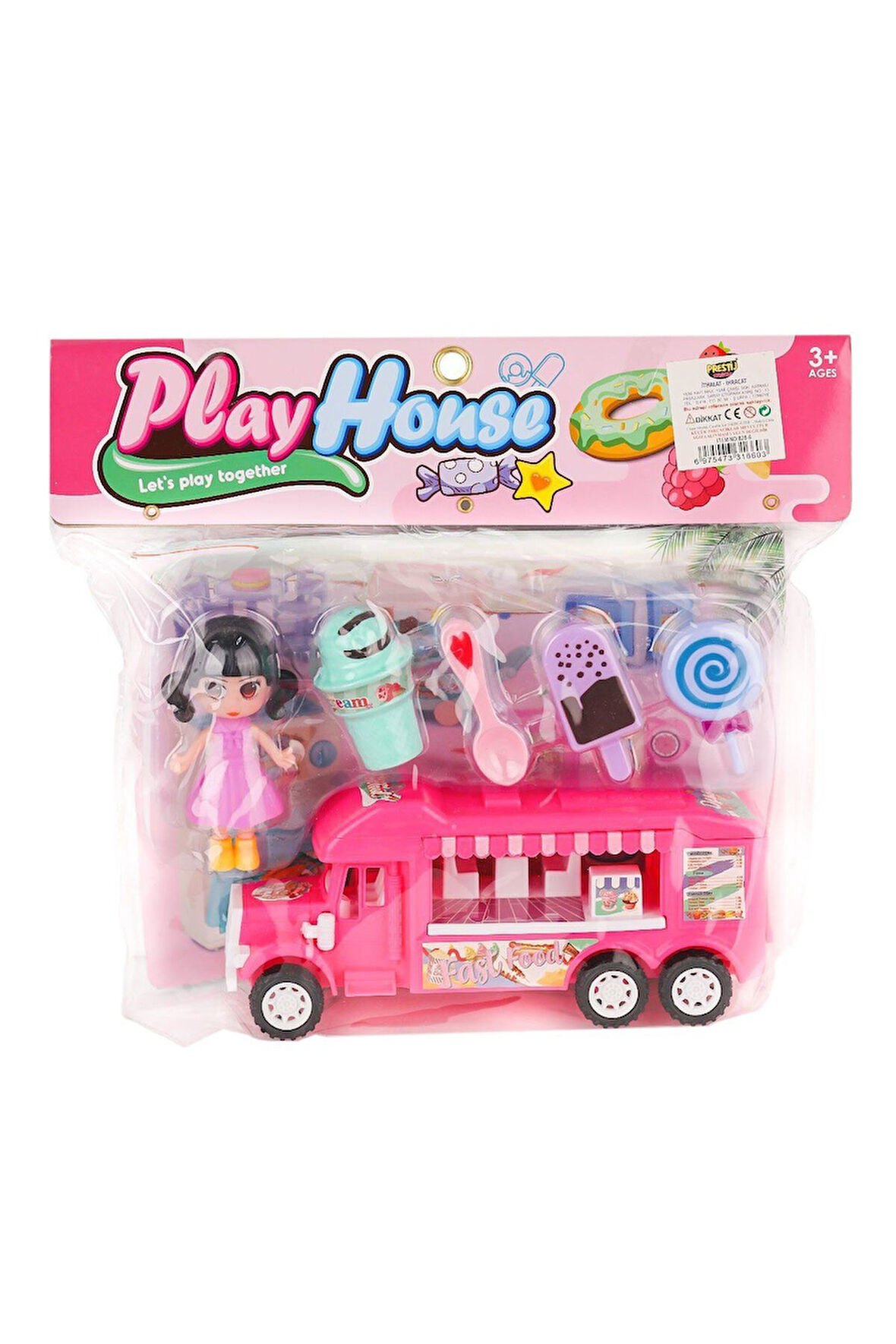 Kız Çocuk Oyuncak Erkek Çocuk Oyuncak 828-6 Bebekli Karavan Oyun Seti Eğitici Oyuncaklar