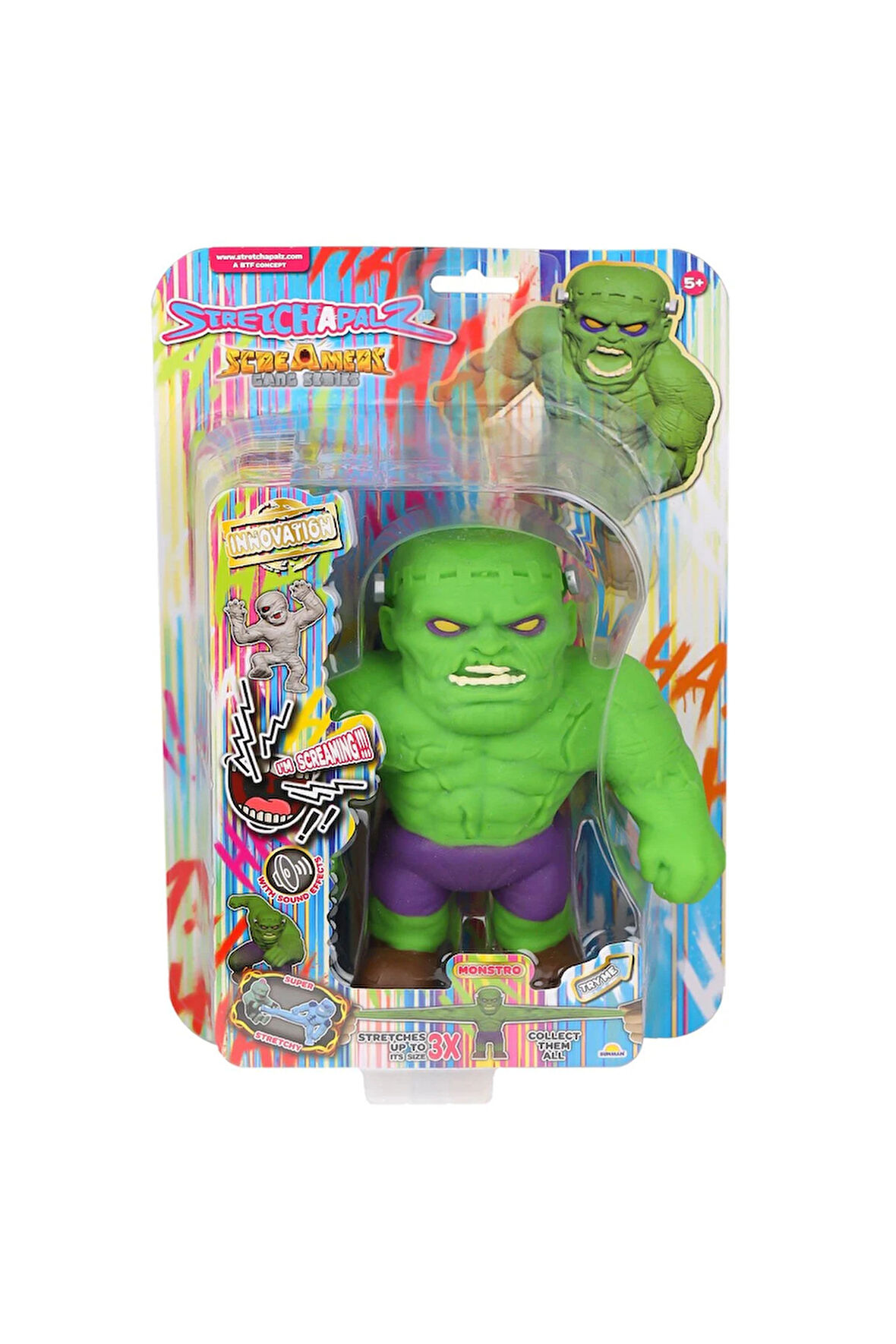 Kız Çocuk Oyuncak Erkek Çocuk Oyuncak 1012358 Sesli Stretchapalz Screamers Gang Seri 16cm -Sunman Eğ