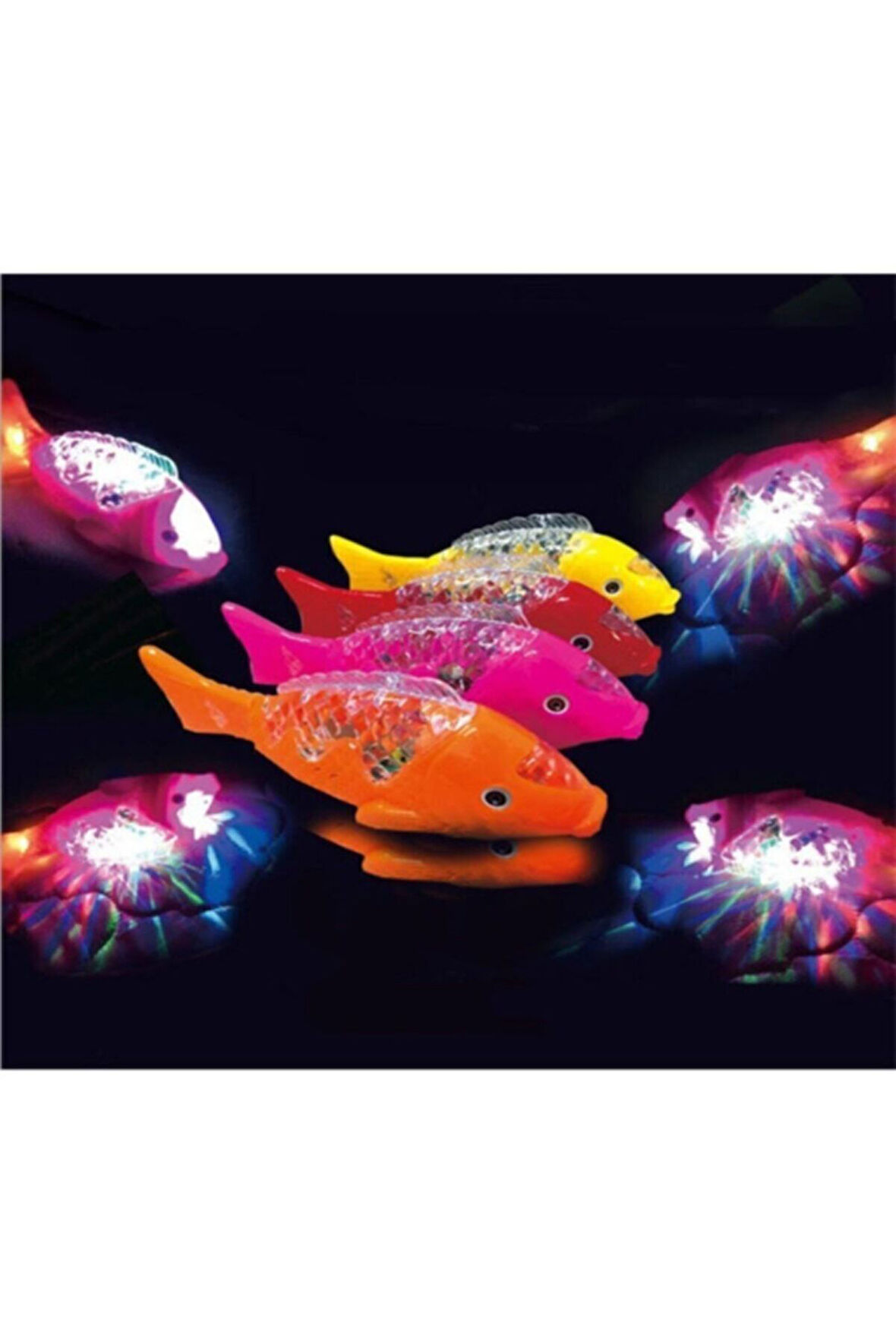 Eğitici Öğretici Çocuk Oyuncaklar 1Adet Müzikli Işıklı Bebeklerin Emekleme Arkadaşı Yürüyen Balık Oy