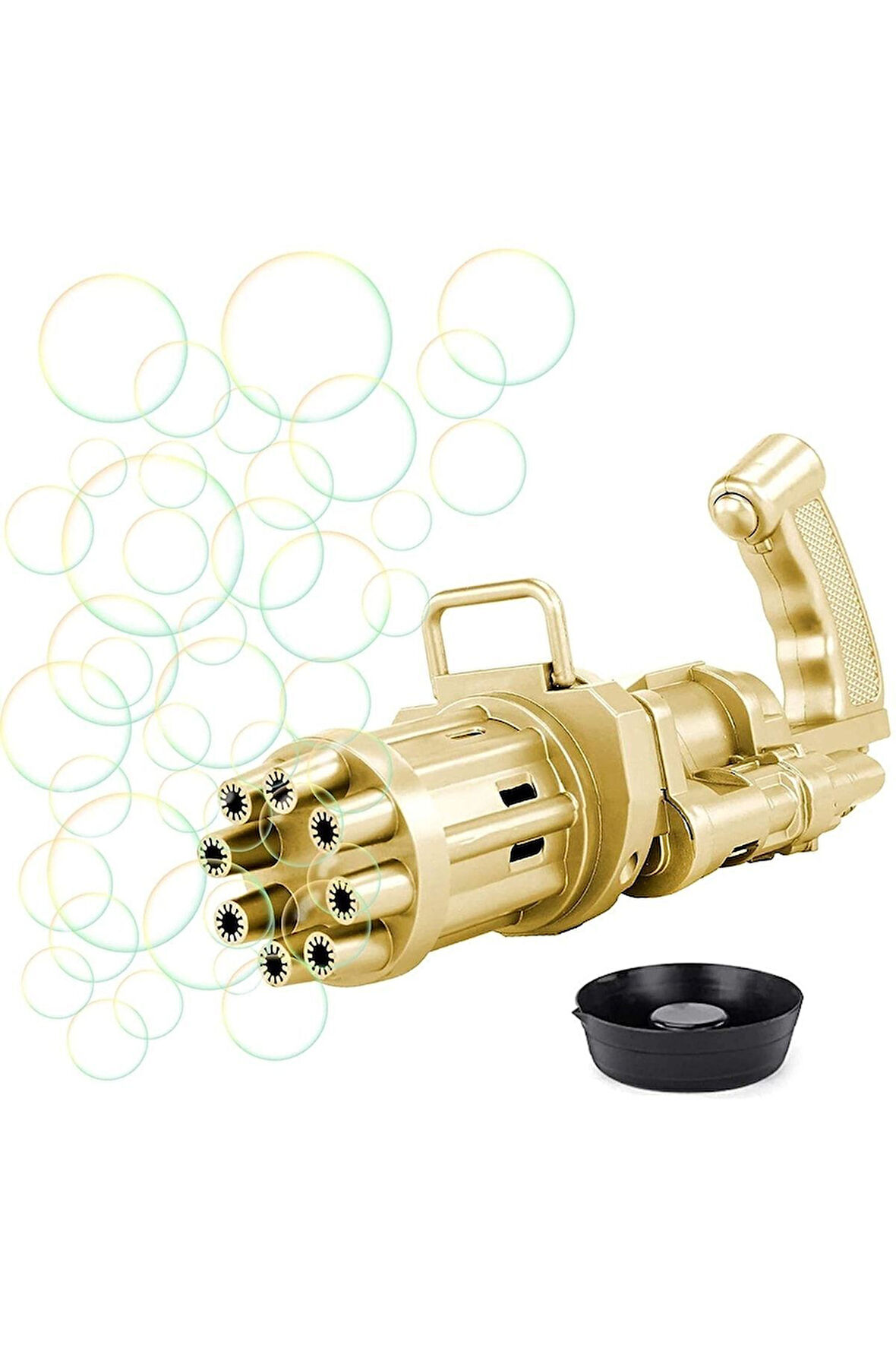 Eğitici Öğretici Çocuk Oyuncaklar Bubble Gun - Pilli Köpük Tabancası - Sarı - Üflemeli Baloncuk Hedi