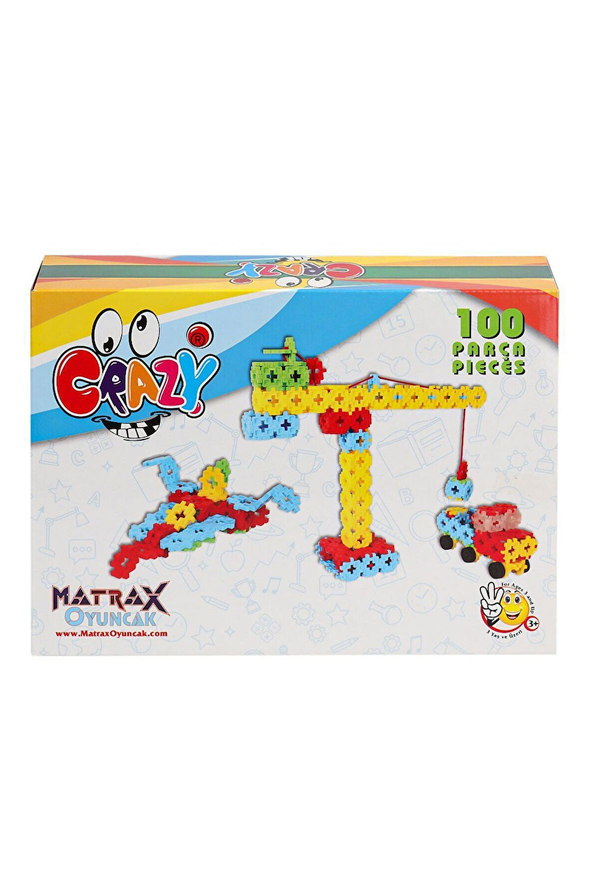 Kız Çocuk Oyuncak Erkek Çocuk Oyuncak 1713 Crazy 100 Parça Blok Seti Eğitici Oyuncaklar