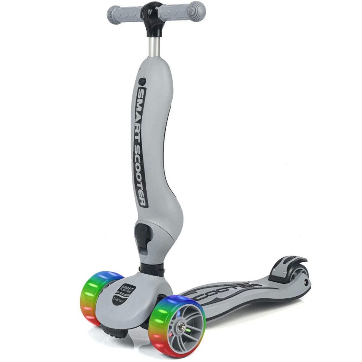 Kız Erkek Çocuk Oyuncak Smart Oturaklı 3 Tekerlekli Işıklı Scooter Bebe Somon Kız Erkek Çocuk Eğitici Eğ