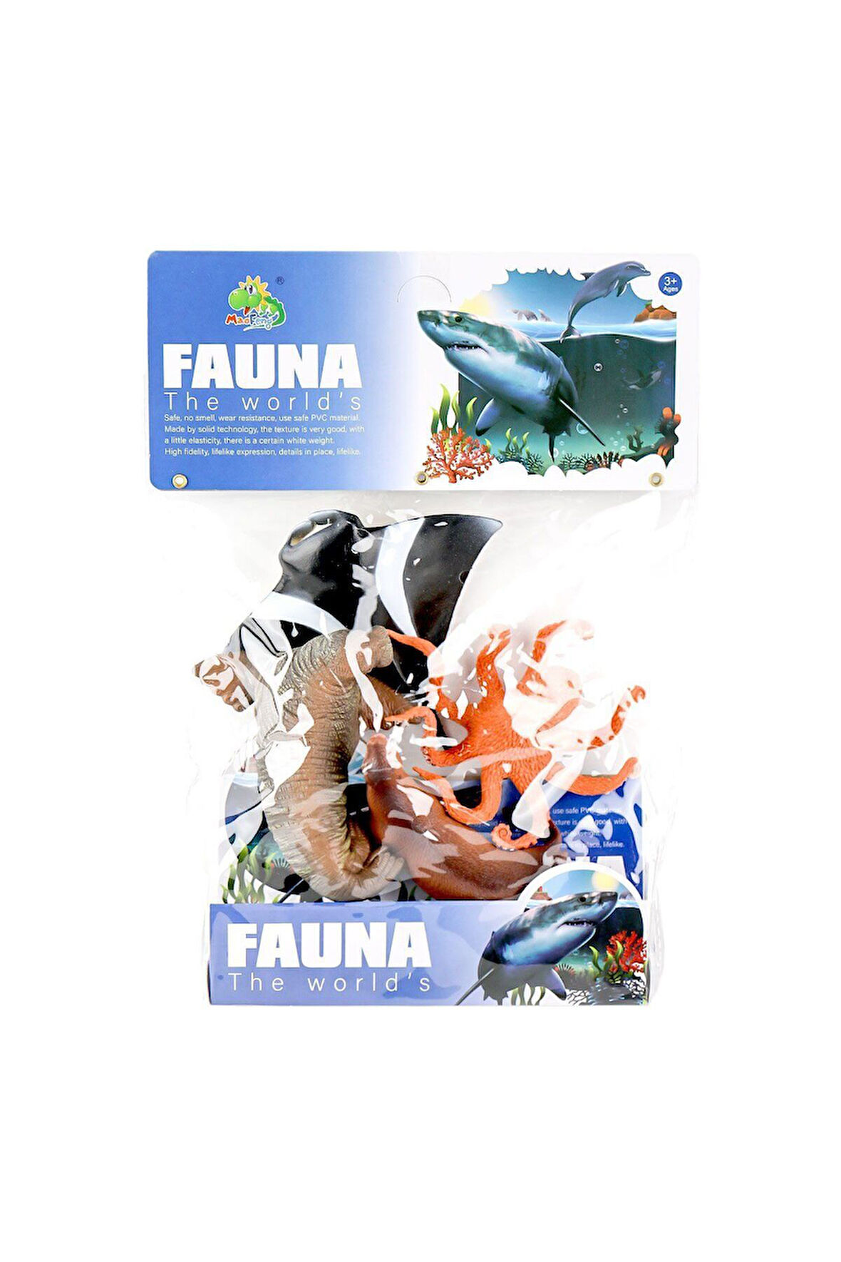 Kız Çocuk Oyuncak Erkek Çocuk Oyuncak HY7-006D PVC Deniz Hayvanları 4lü -Kidmar Oyuncak Eğitici Oyun