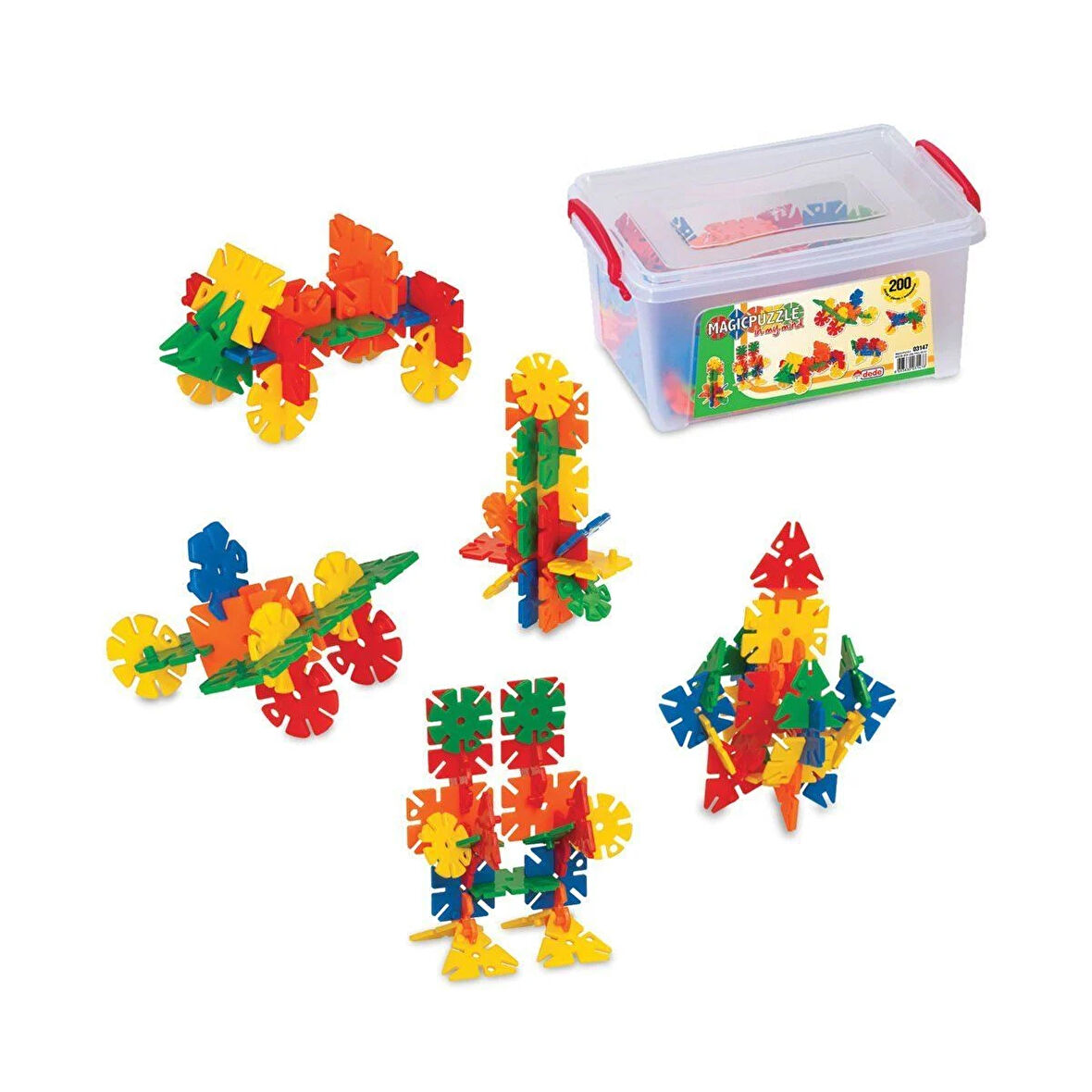 Eğitici Oyuncak 03147 Dede Magic Puzzle 200 Parça Kız Erkek Çocuk Eğitici