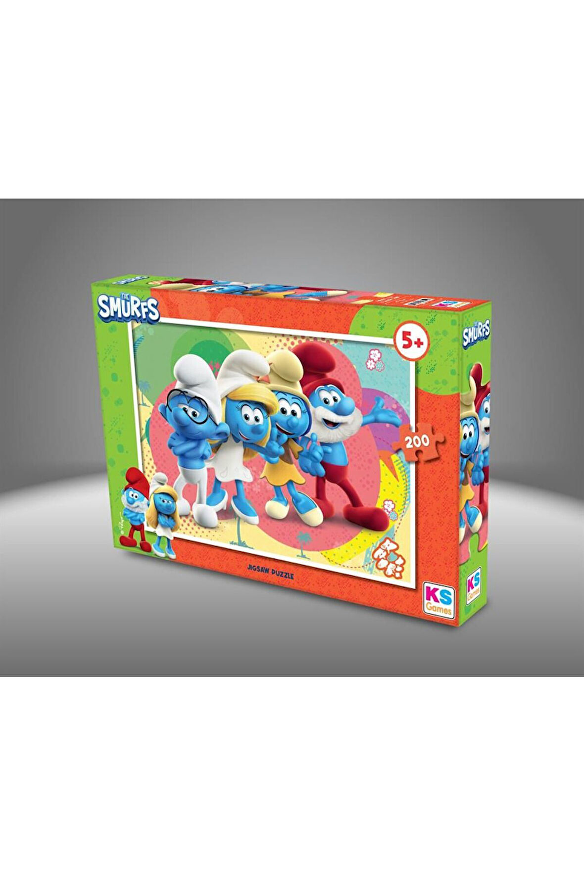 Kız Çocuk Oyuncak Erkek Çocuk Oyuncak SMR 113 SMURF ŞİRİNLER 200 PRÇ PUZZLE -KS Eğitici Oyuncaklar