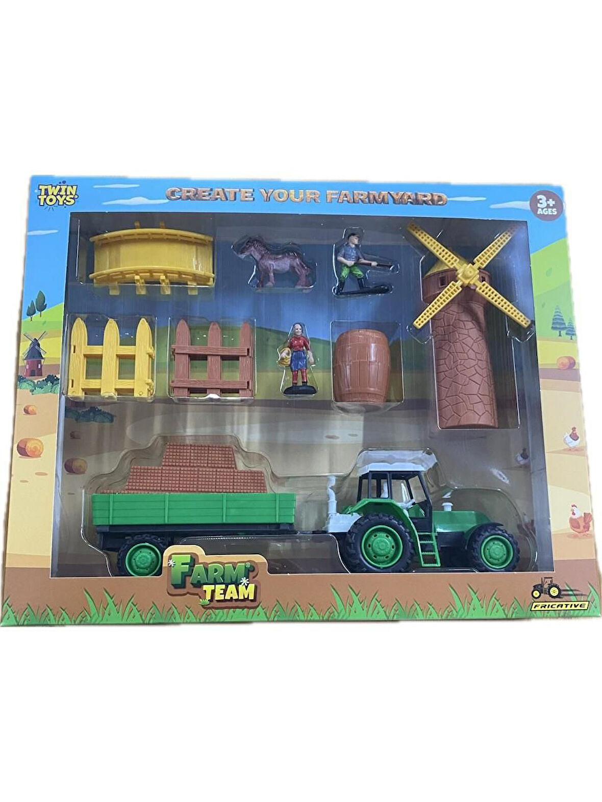 Kız Erkek Çocuk Oyuncak SÜRTMELİ TRAKTÖR - 90373 - 1adet Stokta Olan Gönderilir Kız Erkek Çocuk Eğitici