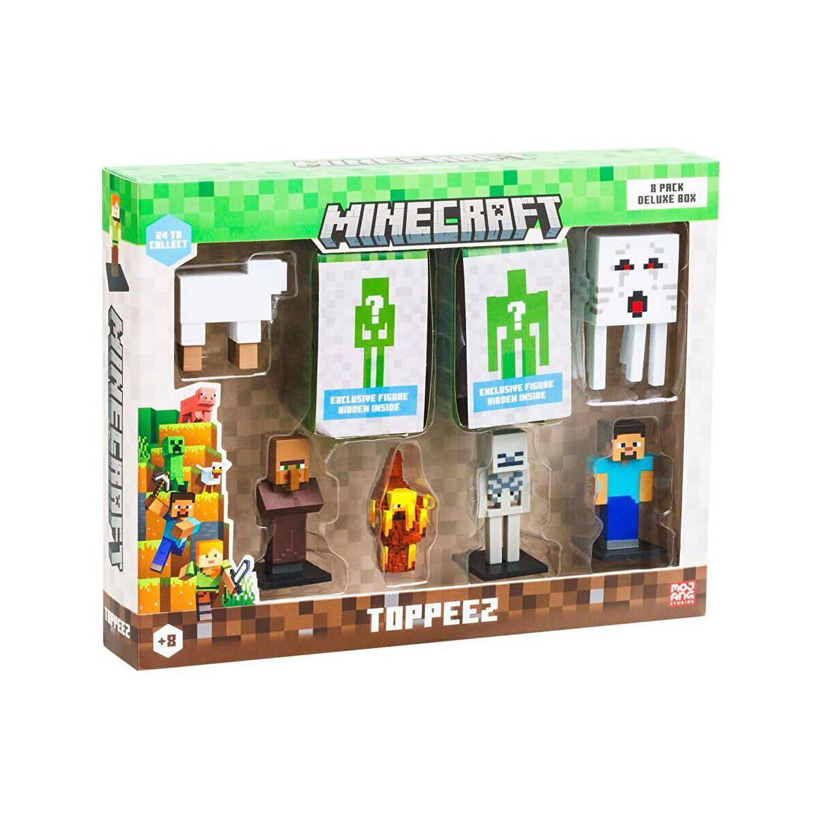 PMI MC2040 Minecraft 3D Figür Toppeez 5li Set Kız Erkek Çocuk Oyuncak Eğitici Oyuncaklar
