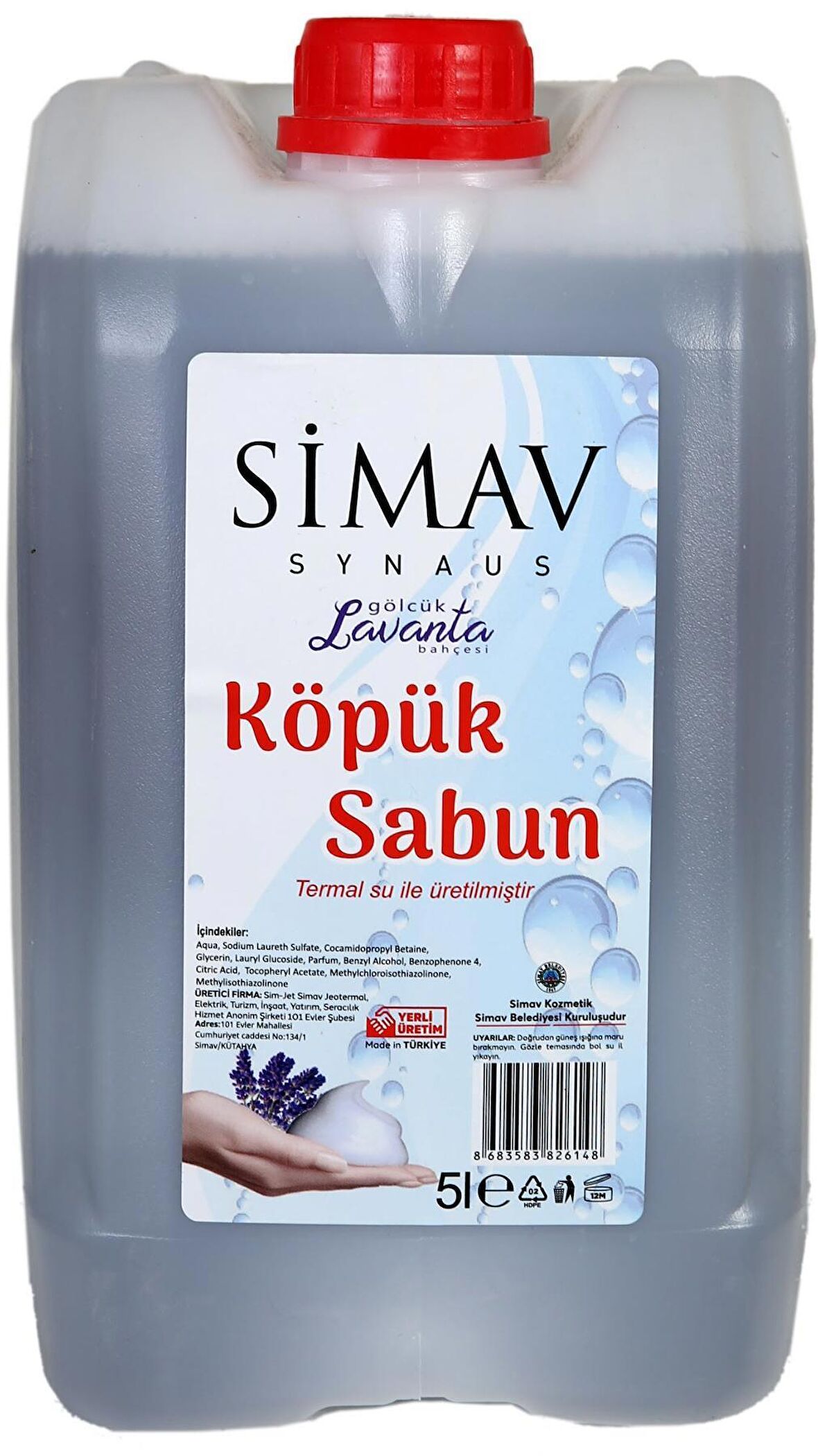 SİMAV Termal Sulu Lavanta Özlü Köpük Sabun - 5 Lt