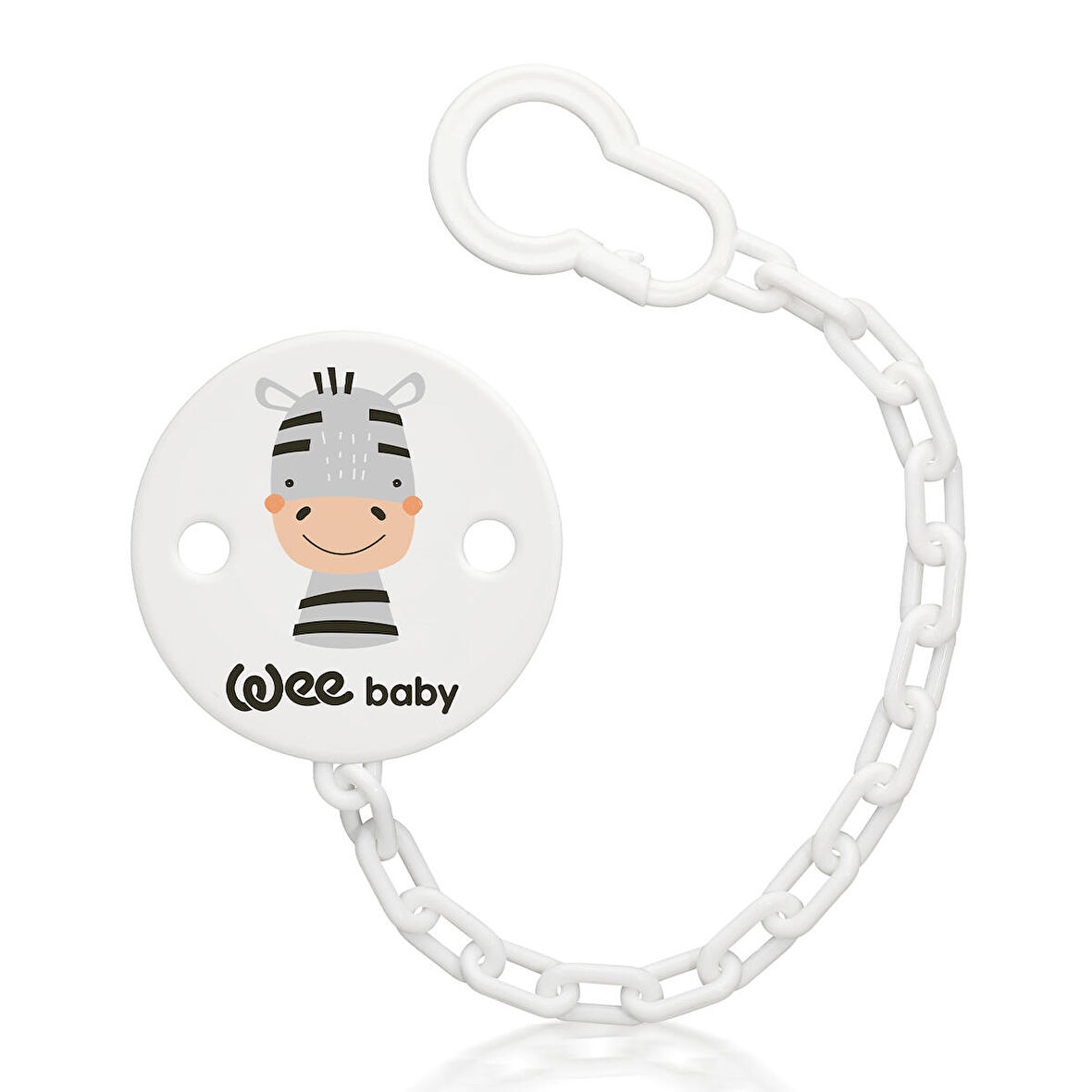 Wee Baby Desenli Emzik Askısı - GRİ ZEBRA
