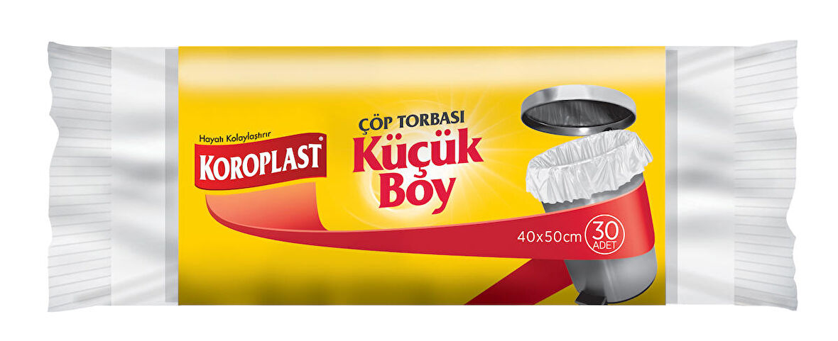 Koroplast Güçlü Küçük Boy Çöp Torbası 30 Adet 40x50 cm
