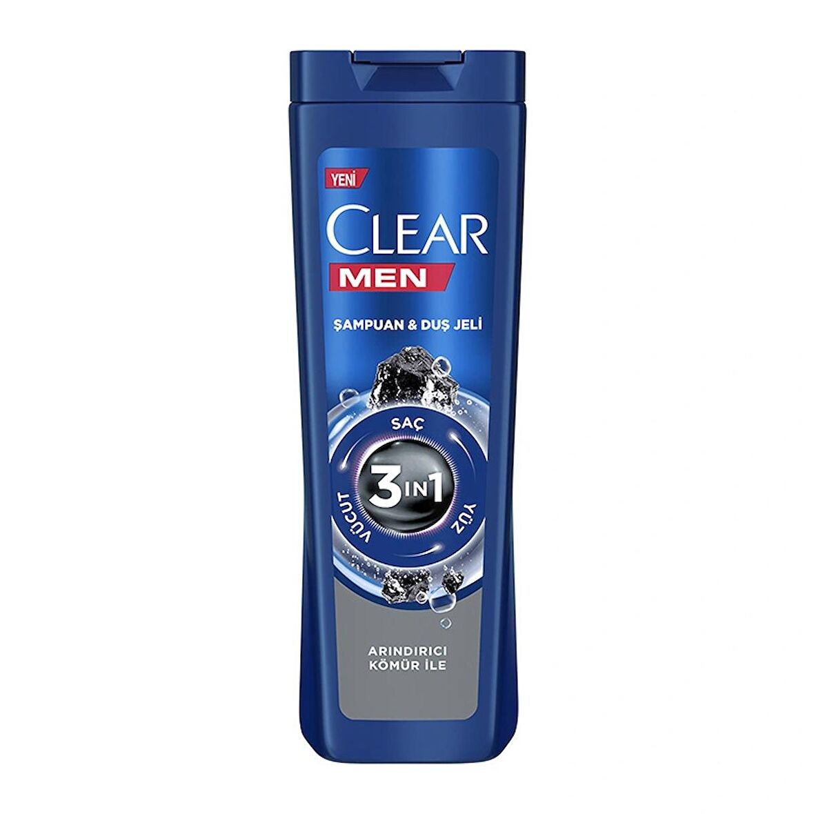 Clear Men Arındırıcı Kömür 3 in 1 Kepeğe Karşı Şampuan ve Duş Jeli 350 ml