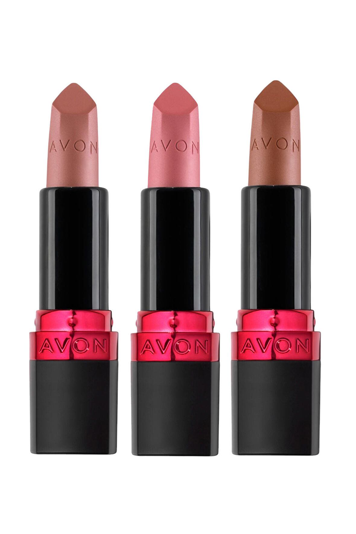 Avon Ultra Mat Ruj Paketi Marvellous Mocha, Nude Suede ve Pure Pink