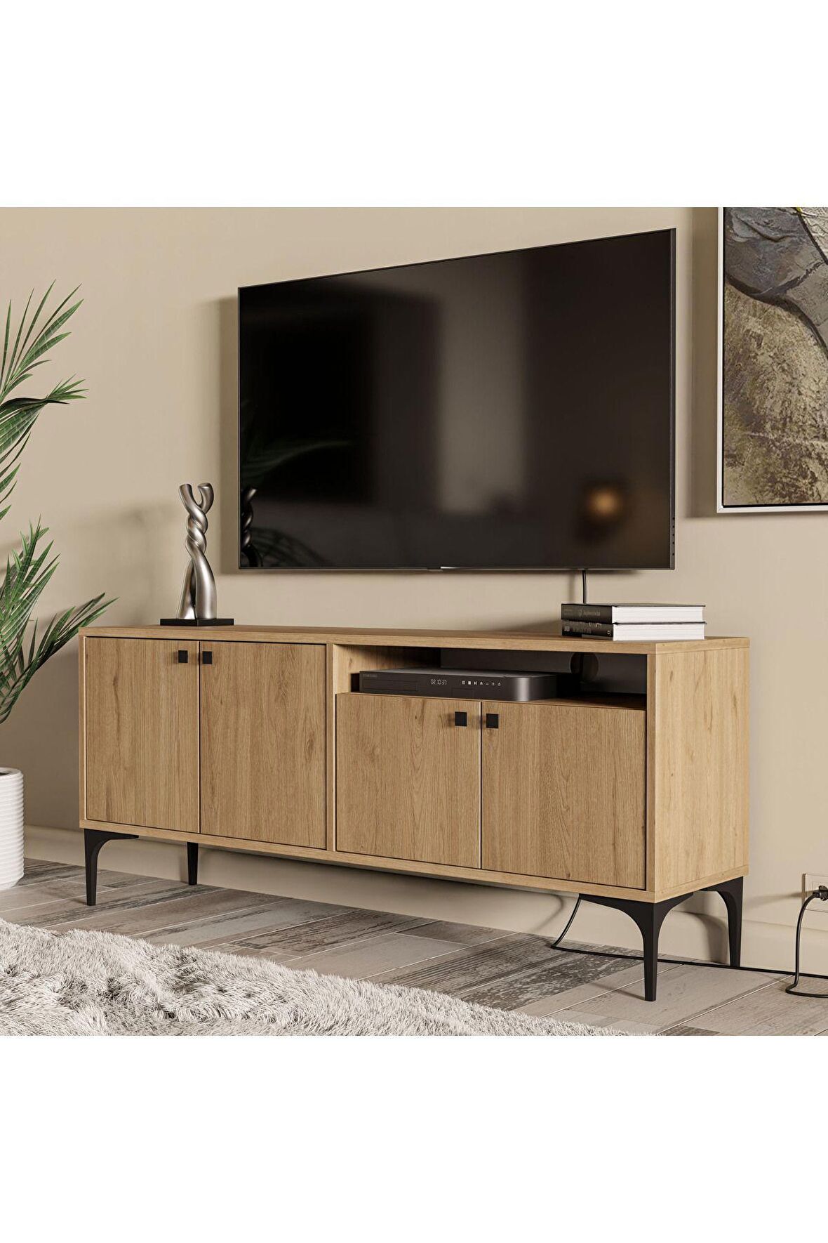 Mezza 1546 Artemis 139 Cm Tv Ünitesi Sepet Rengi