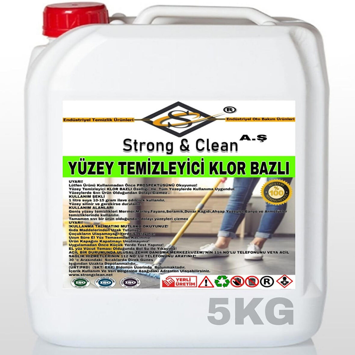 Yüzey Temizleyici Klor Bazlı 5 Kg