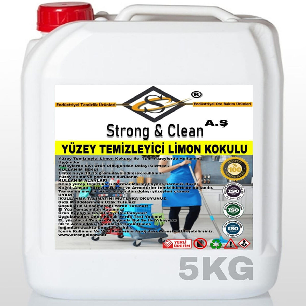 Yüzey Temizleyici Limon Kokulu 5 Kg