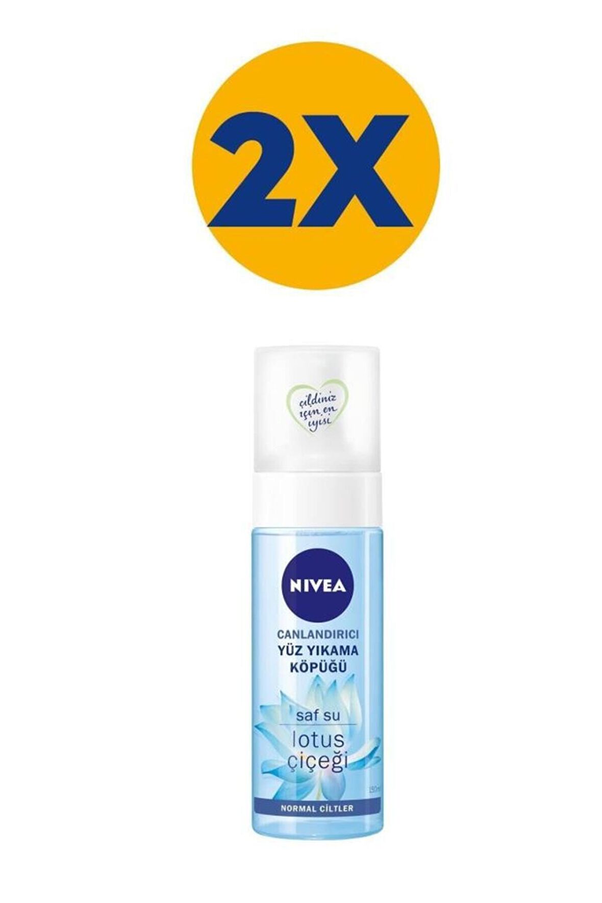 Nivea Normal Cilt için Temizleyici Lotus Çiçeği Yüz Temizleme Köpüğü 2x150 ml 