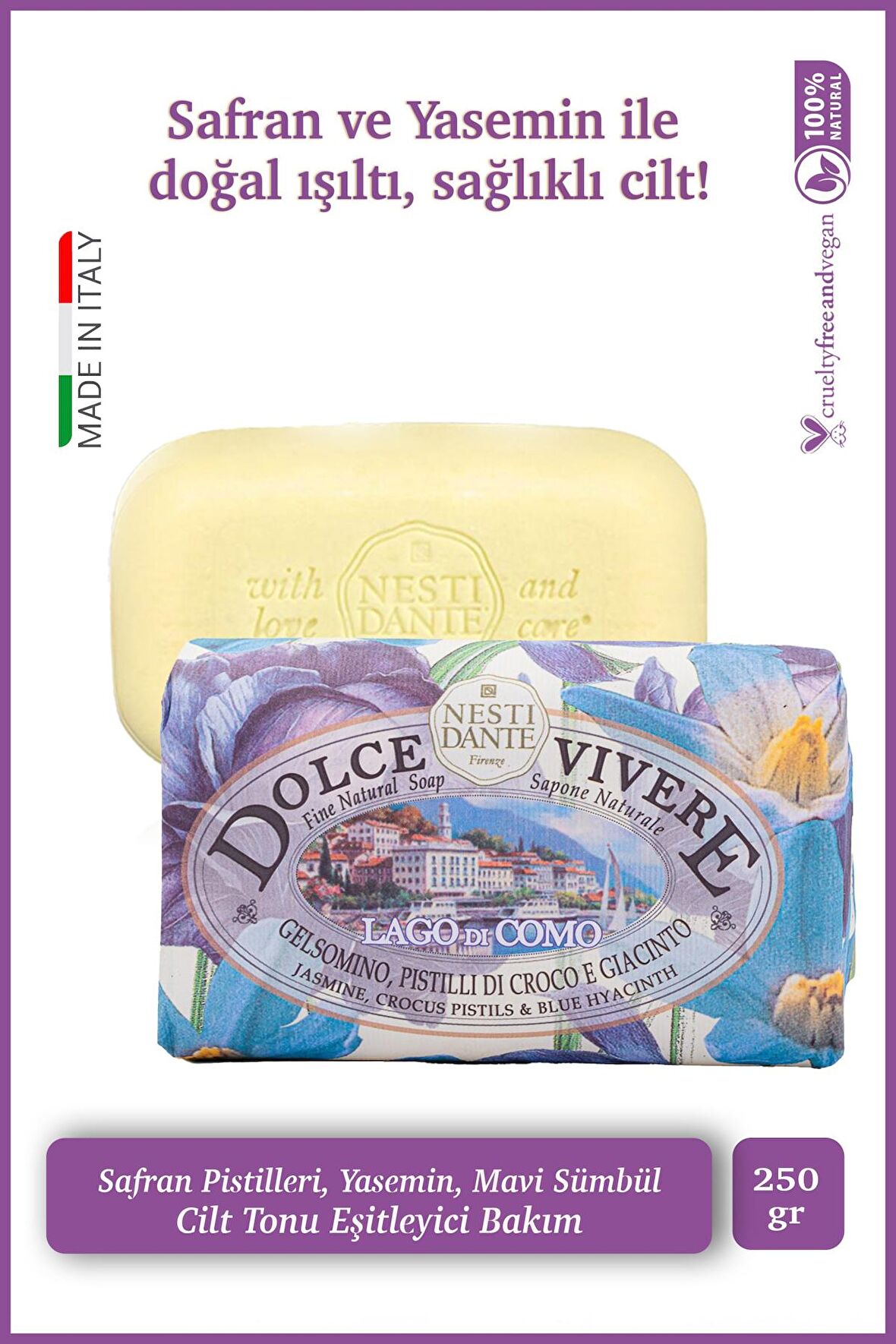 Sabun Dolce Vivere Lago Di Como Vegan Bakım 250 g