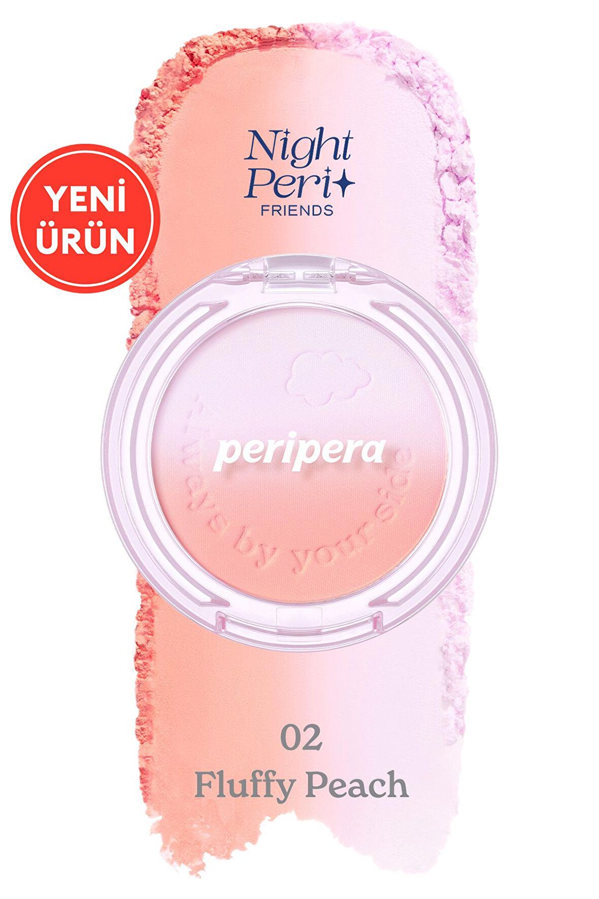 Doğal ve Aydınlık Görünüm Sunan İki Tonlu Allık PERIPERA Pure Blushed Custom Cheek(002 Fluffy Peach)