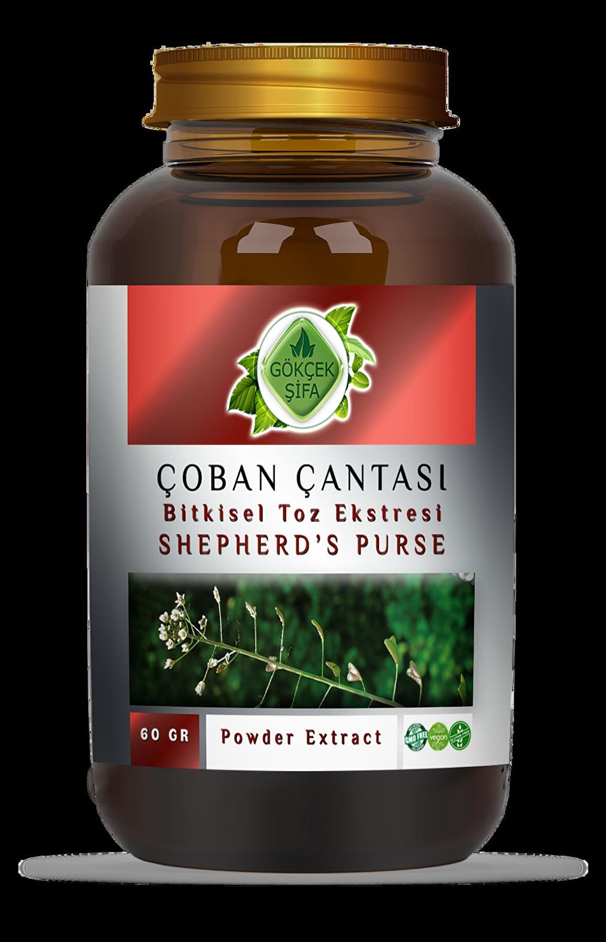 Çoban Çantası Toz Ekstresi 60 Gr. Cam Kavanoz