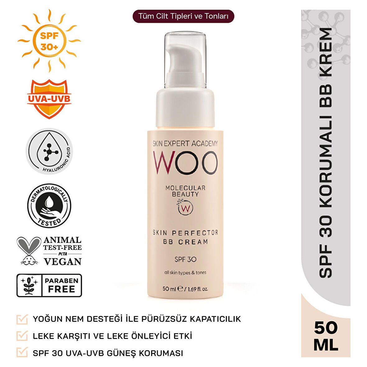 WOO Skin Expert Academy Skin Perfector Cilt Tonu Eşitleyici BB Krem 50 ml