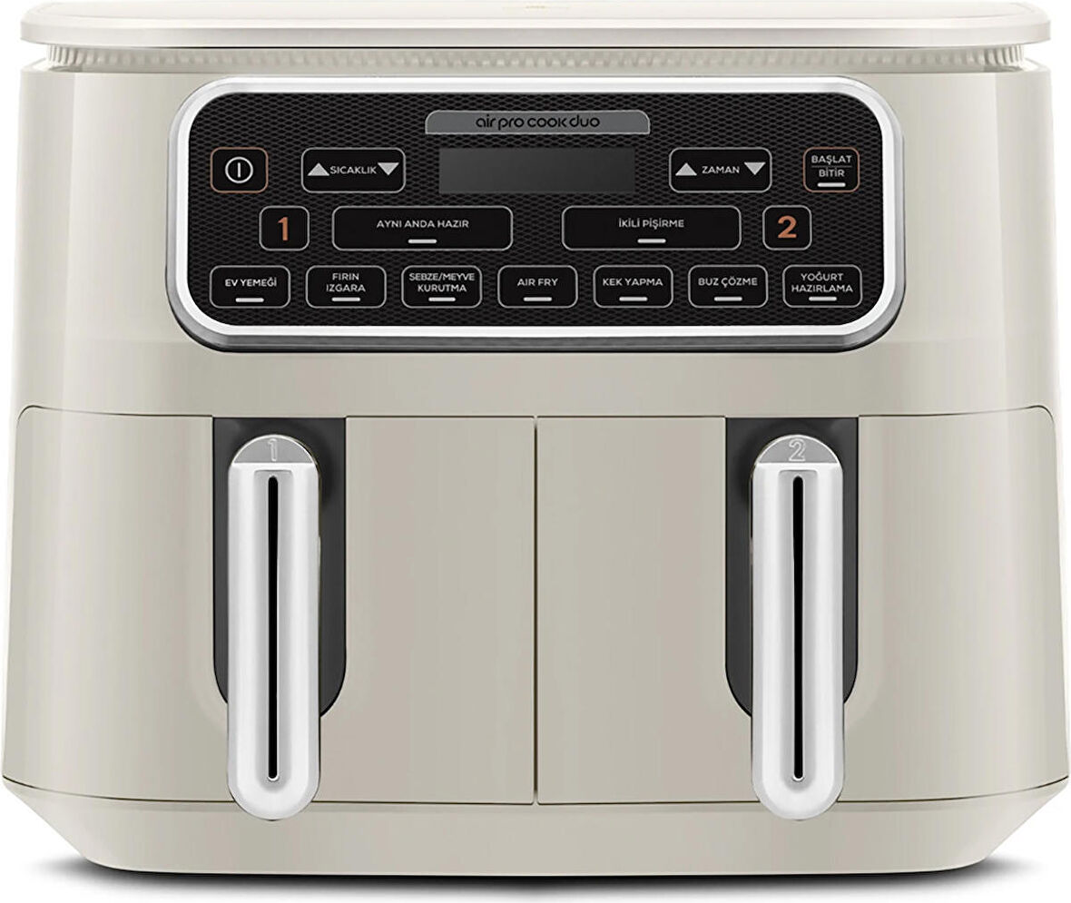 Karaca Air Cook Duo Ev Yemeği XXXL 4+4 Litre Airfryer Starlight 8 Kişilik