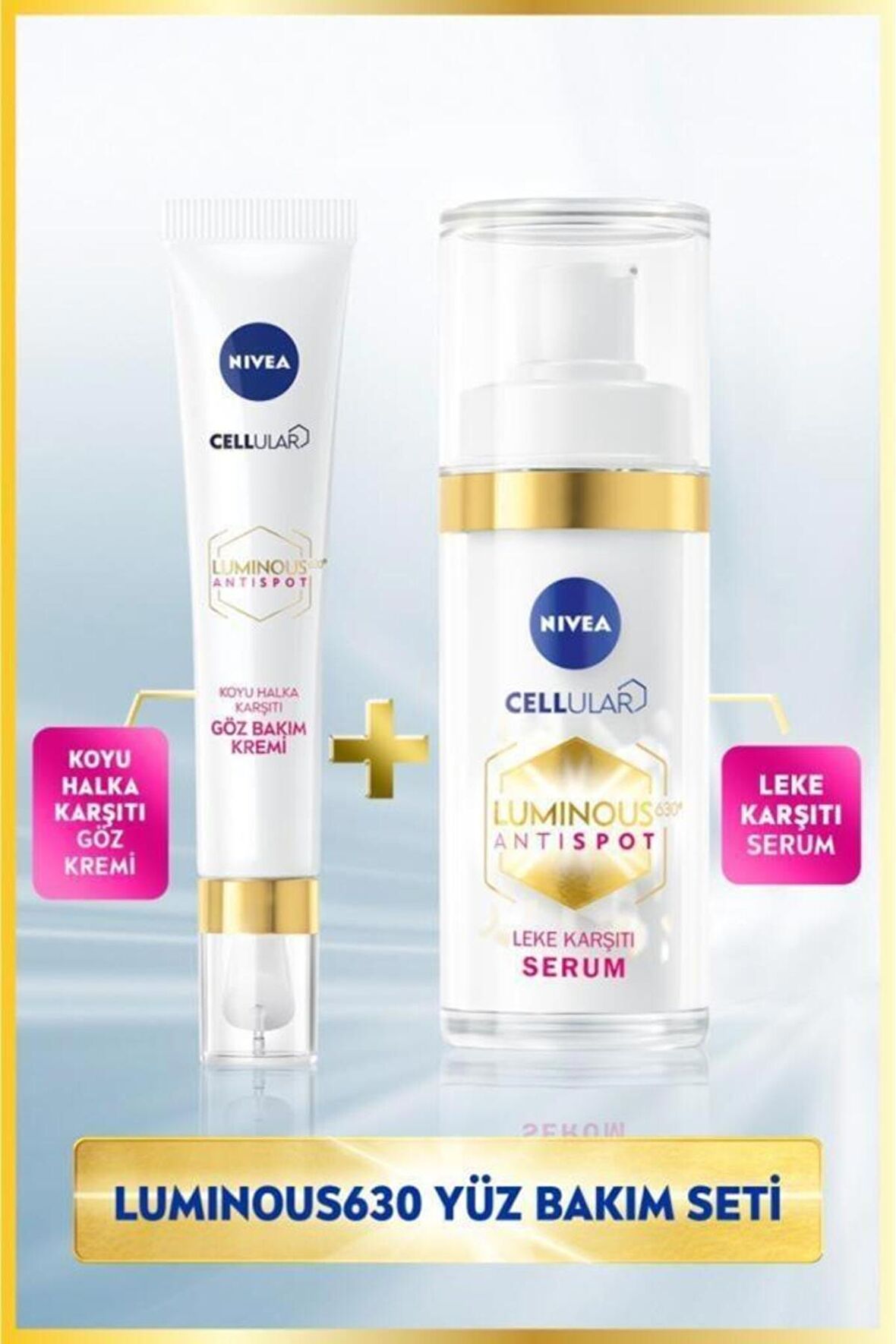 Nivea Luminous630 Leke Karşıtı Serum 30ml Ve Luminous630 Koyu Halka Karşıtı Göz Kremi 15ml, Eşit Cilt Tonu