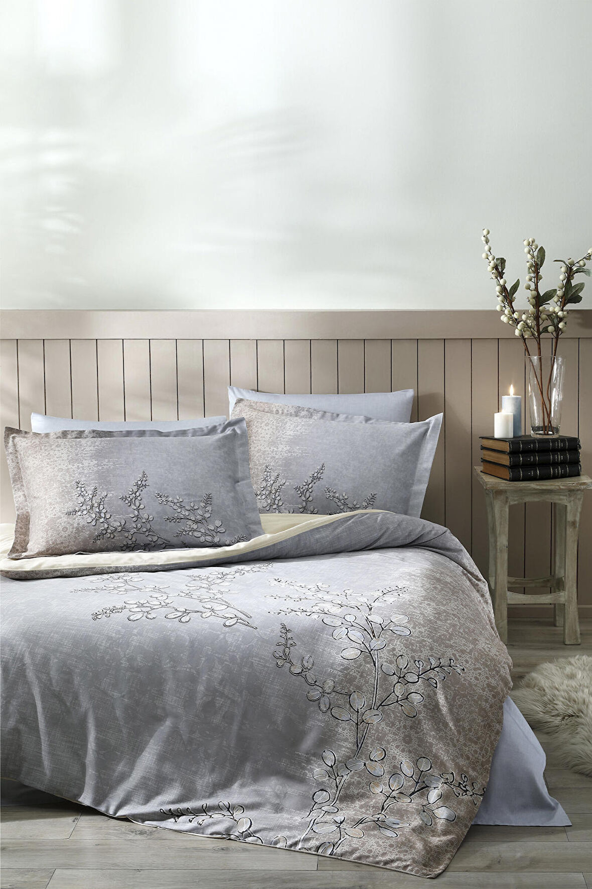 ÖZDİLEK SATEN NEVRESİM TAKIMI PASTORAL BRISE AZUL