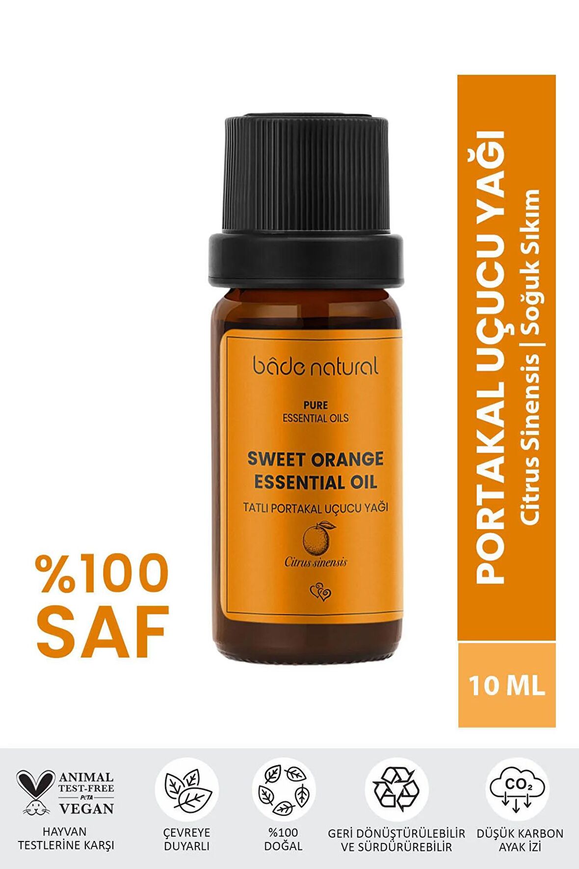 Bade Natural Portakal Uçucu Yağı %100 Saf 10 ml