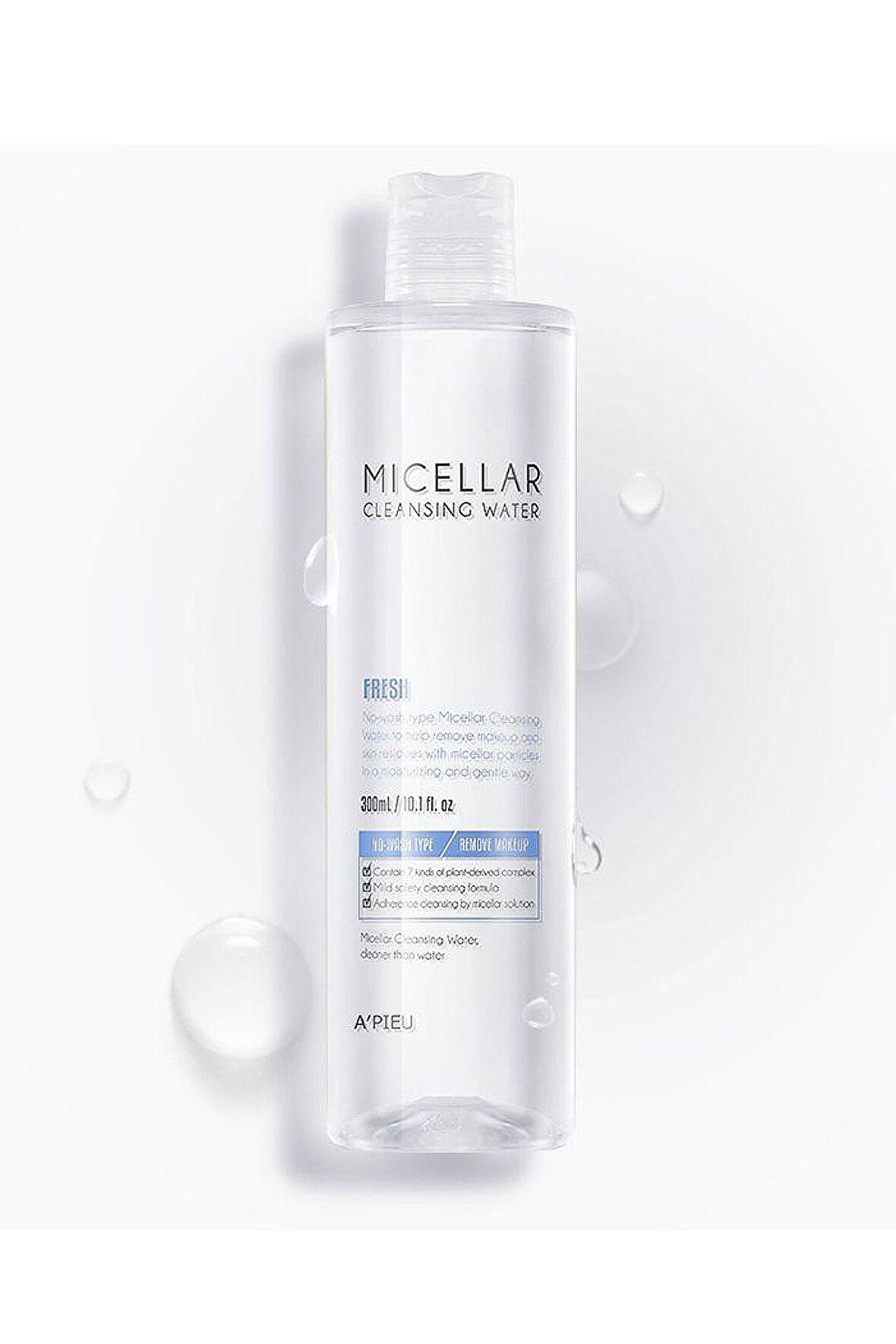 Hafif Yapılı Makyaj Temizleyici Su 300ml APIEU Micellar Cleansing Water (Fresh)