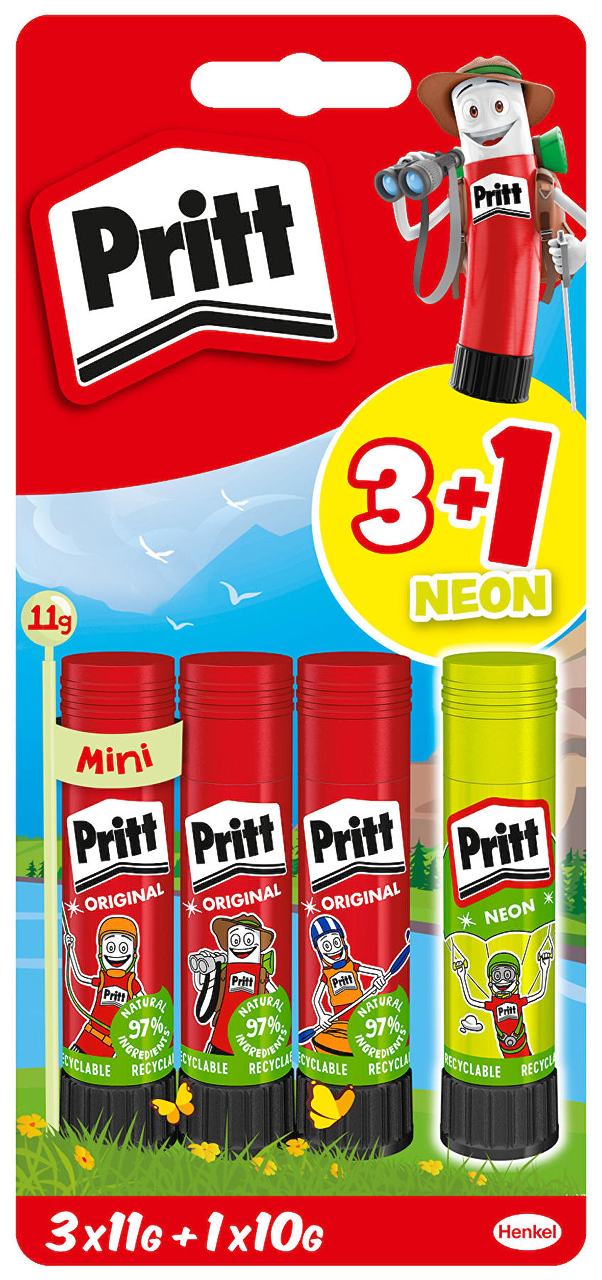 PRITT 3X11 GR +10 GR STICK YAPISTIRICI