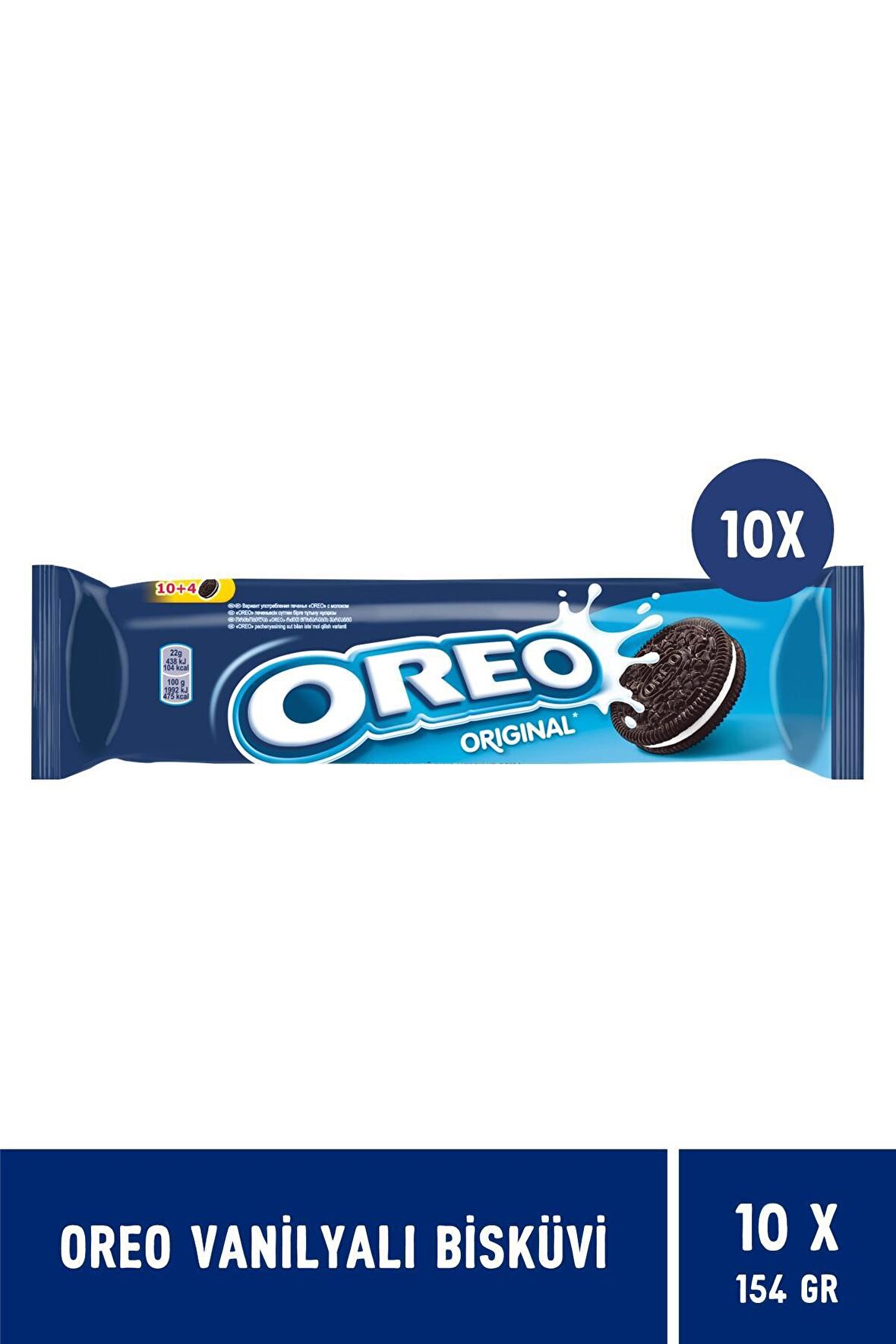 Oreo Vanilyalı Bisküvi 154 gr - 10 Adet