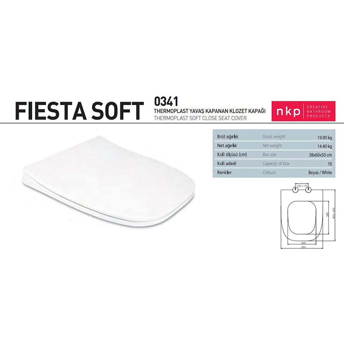 Nkp NKP0341 Fiesta Klozet Kapağı Soft