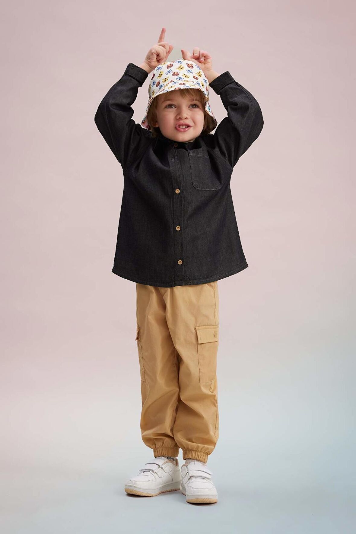 DeFacto Erkek Bebek Kargo Fit Gabardin Pantolon C0639A524SPBG247