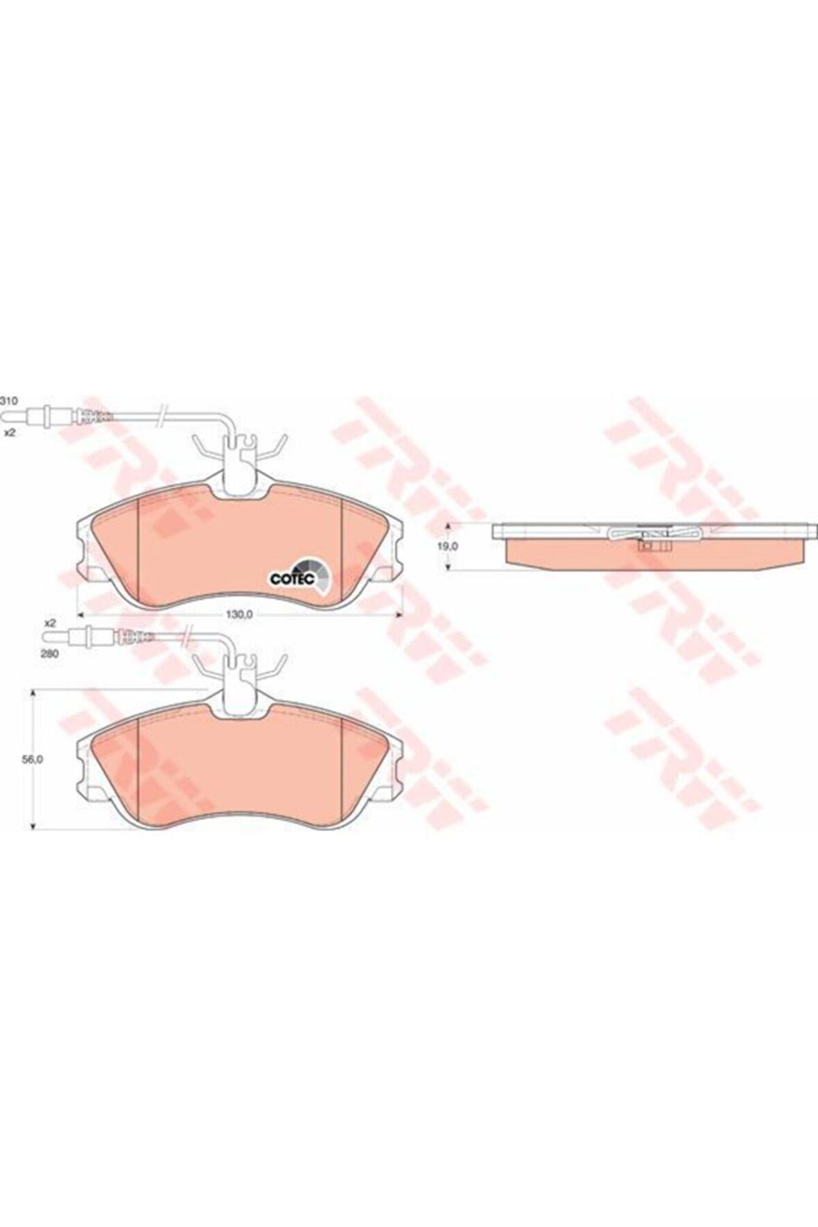 -gdb1260 Ön Fren Balatası Fişli 306 1993 - 2003 Partne...