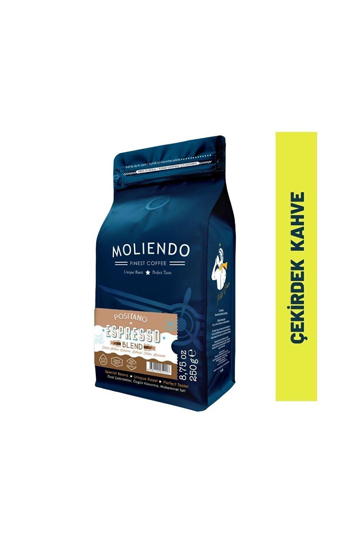 Moliendo Positano Espresso Blend Kahve 250 gr. ( Çekirdek Kahve )