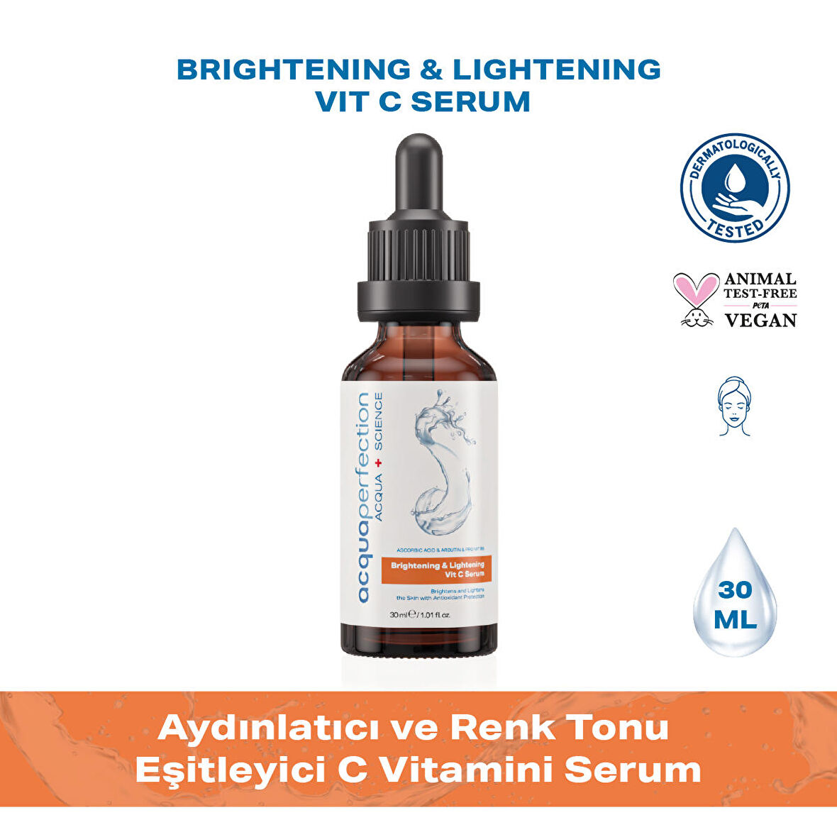 Aydınlatıcı ve Renk Tonu Eşitleyici C Vitamini Serum 30 ml