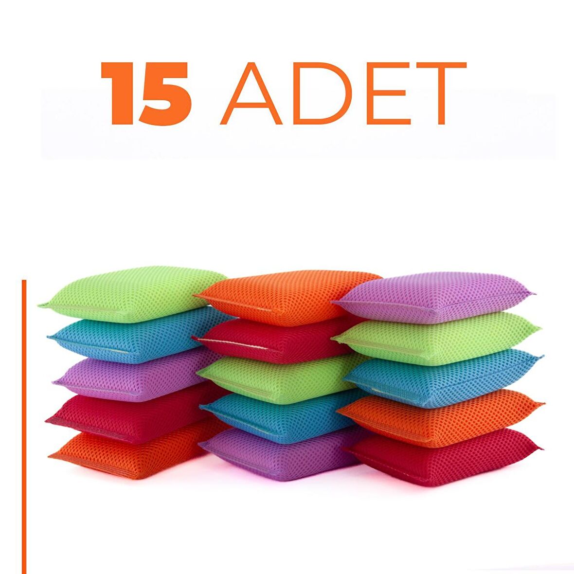 Petek Dokulu Bulaşık Süngeri Sihirli Pratik Sünger - 15 Adet