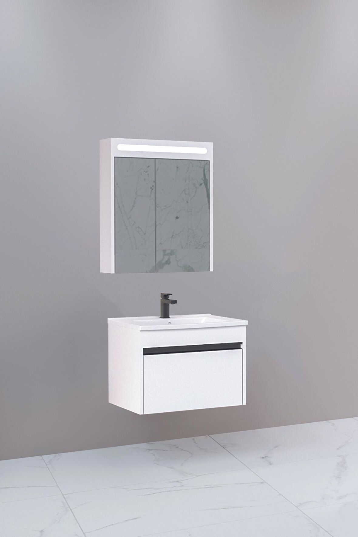 Duenos 65 Cm Banyo Dolabı Npl Aynalı - Boy Dolap Hariç