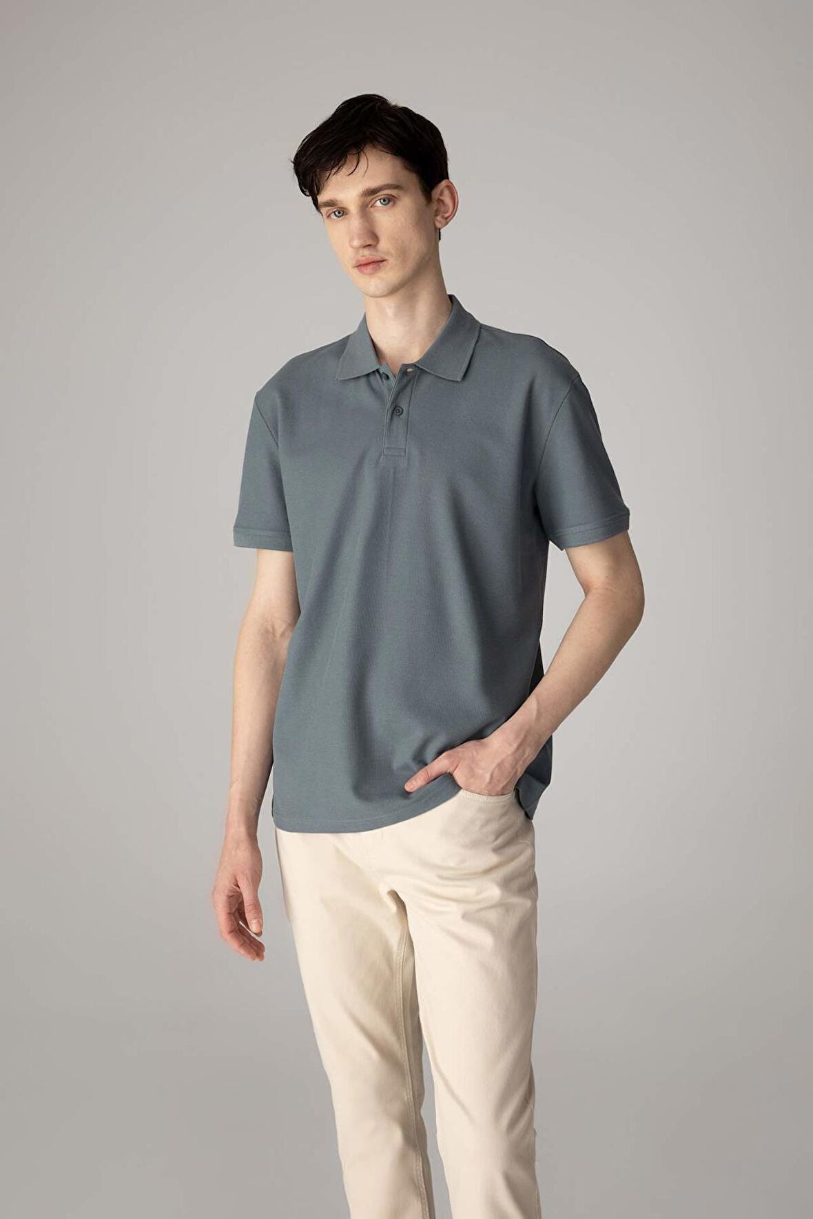 DeFacto Regular Fit Kısa Kollu Basic Düz Pike Kumaş Polo Tişört C1293AX24SPGR314